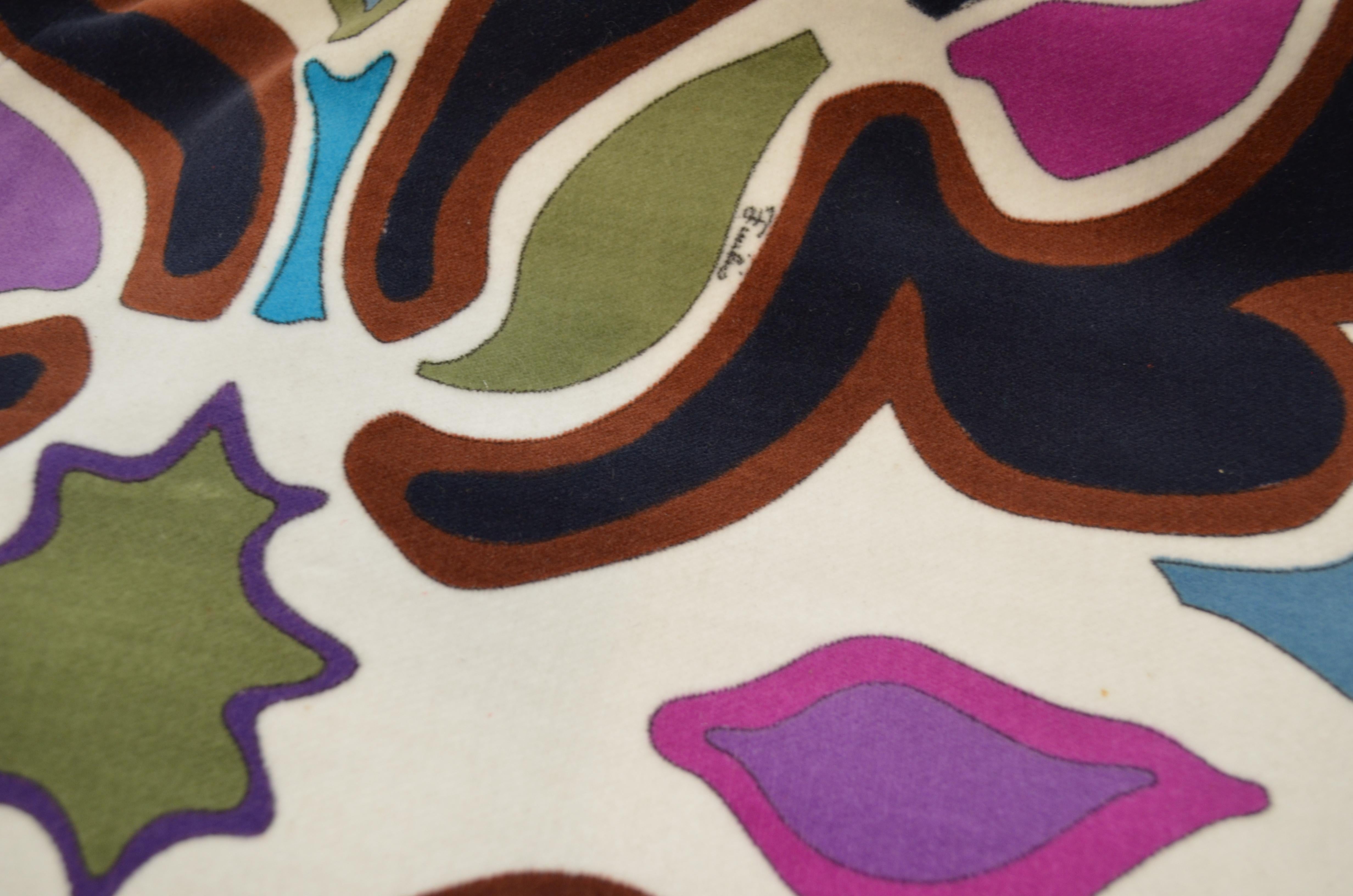 Vintage 1970's Emilio Pucci Printed Velvet Skirt For Sale 3