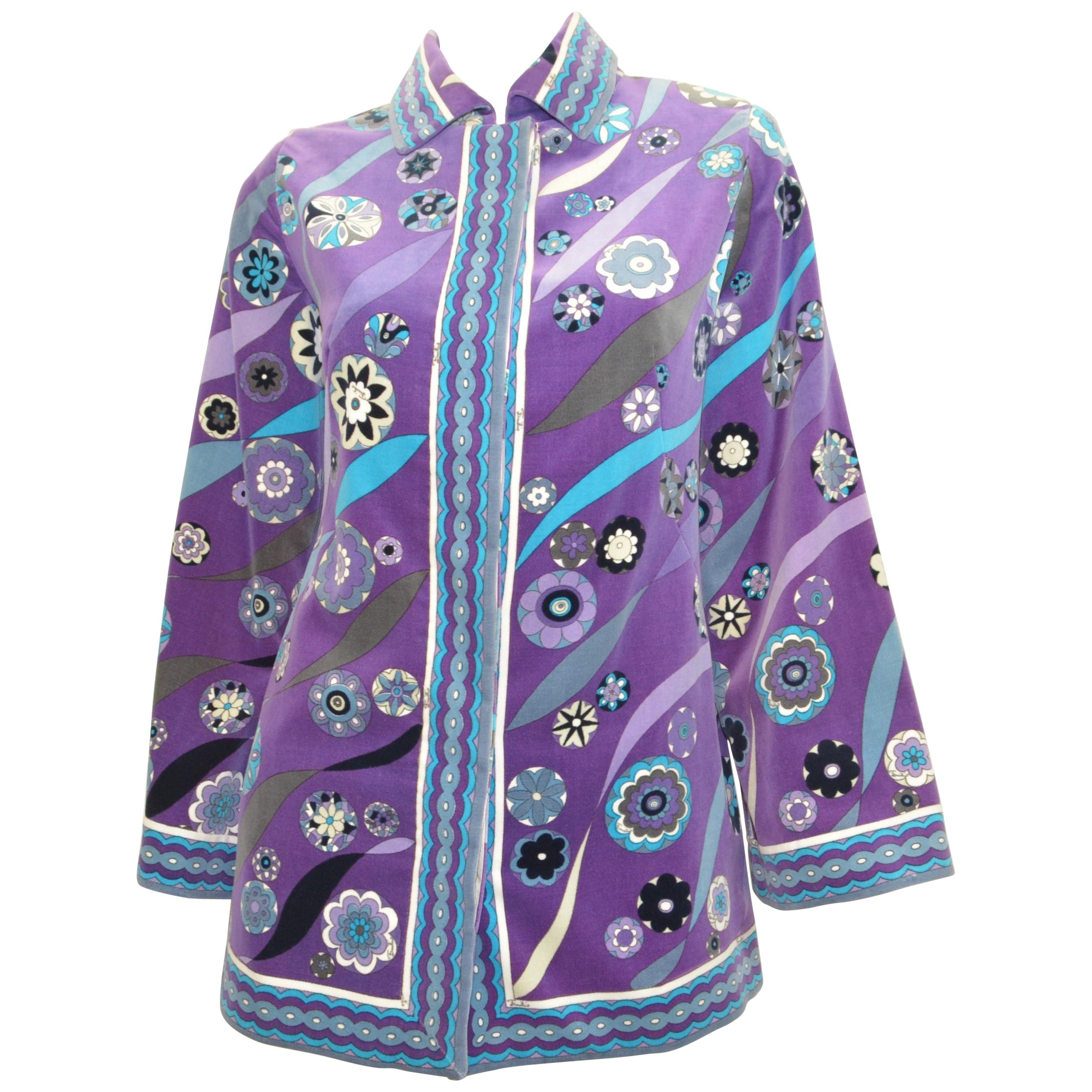 Vintage 1970
s Emilio Pucci Purple Velvet Jacket