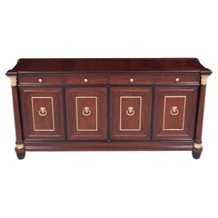 Buffet vintage de style Empire en acajou laqué des années 1970