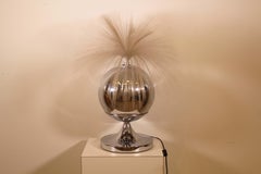 Vintage 1970s Fantasia Fiber Optic Rotating Chrome Lamp