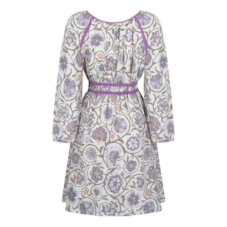 Vintage 1970s Floral cheesecloth dress UK 610 For Sale at 1stDibs