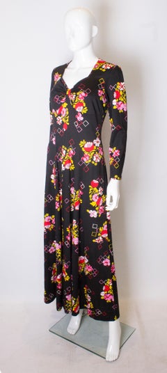 Vintage 1970s Floral Gown