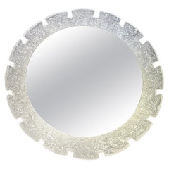 Vintage By 1970 German Hillebrand Specchio da parete illuminato e retroilluminato in acrilico ghiacciato