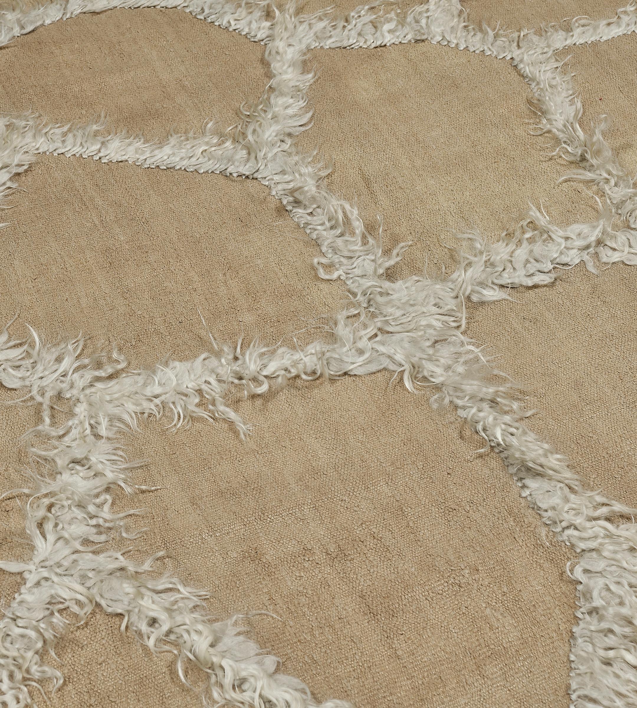 Vintage 1970s Giraffe-Inspired Hemp and Mohair Turkish Rug For Sale 1