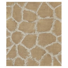 Vintage 1970s Giraffe-Inspired Hemp and Mohair Turkish Rug