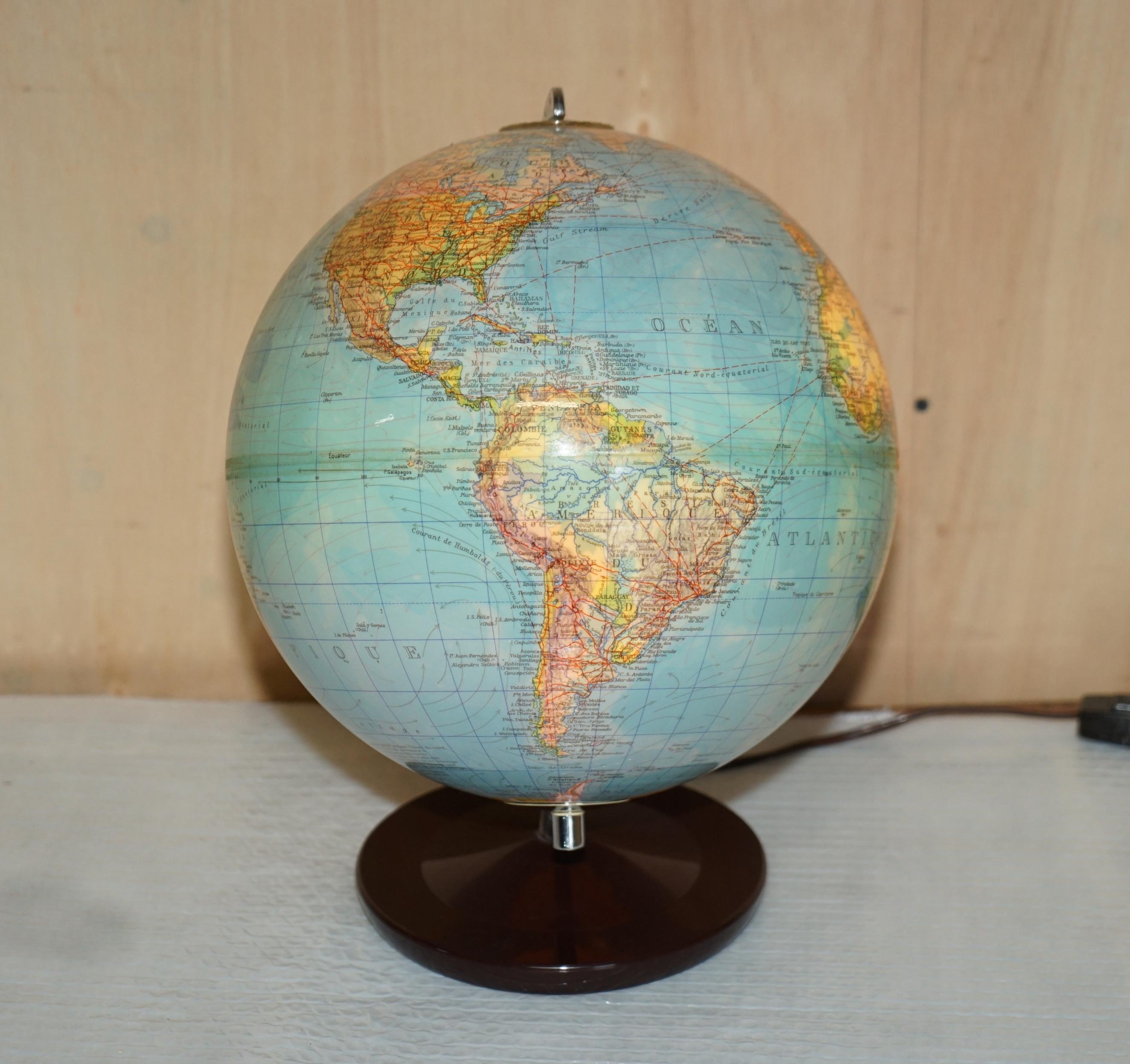 VINTAGE 1970's GLOBE LAMP FULLY REWIRED AND READY TO GO RETRO COOL! For Sale 10