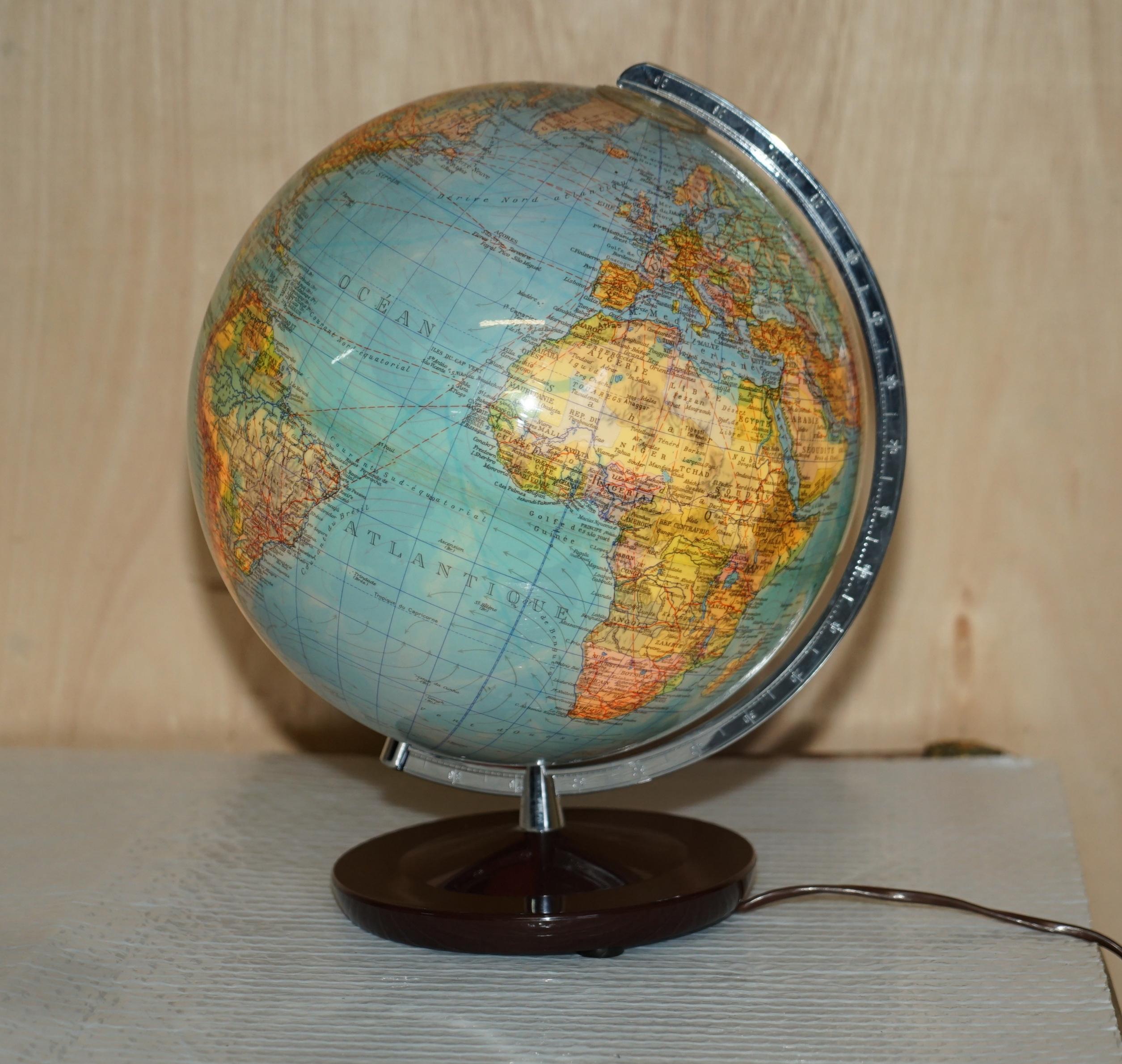 VINTAGE 1970's GLOBE LAMP FULLY REWIRED AND READY TO GO RETRO COOL! For Sale 11