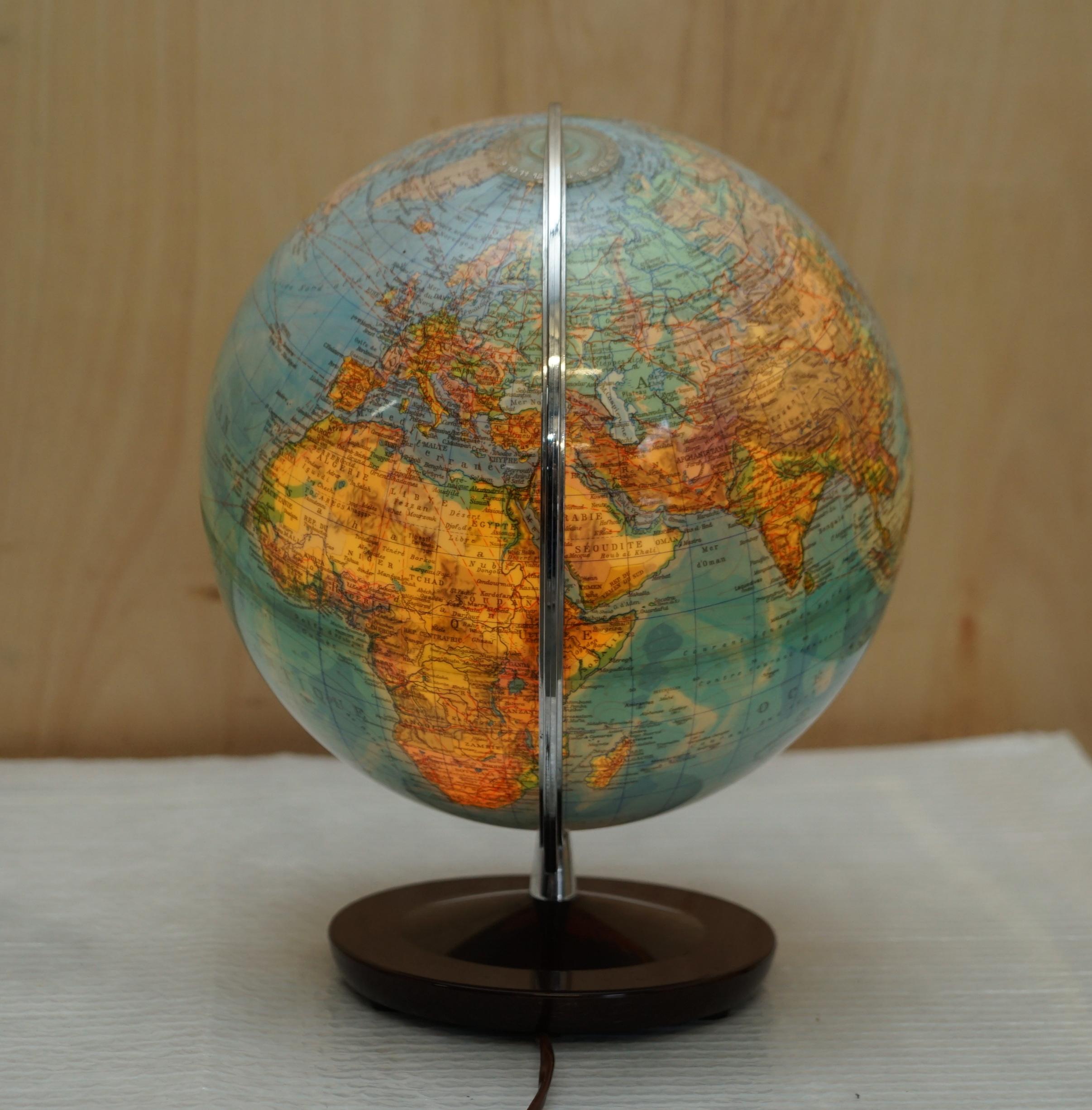VINTAGE 1970's GLOBE LAMP FULLY REWIRED AND READY TO GO RETRO COOL! For Sale 12