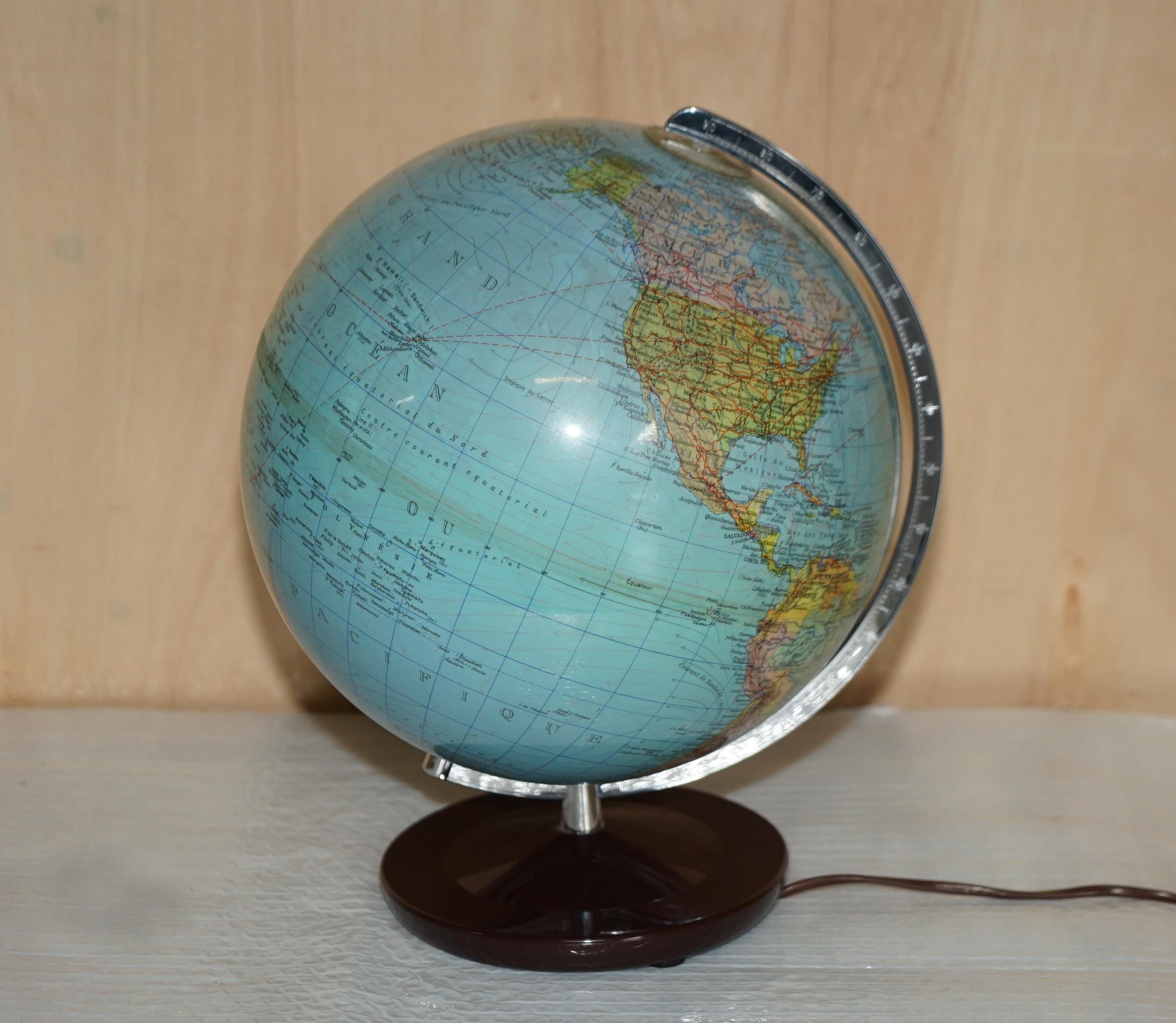 Plastic VINTAGE 1970's GLOBE LAMP FULLY REWIRED AND READY TO GO RETRO COOL! For Sale