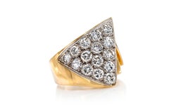 Vintage 1970s Gold and 2.20 Carat Diamond Ring
