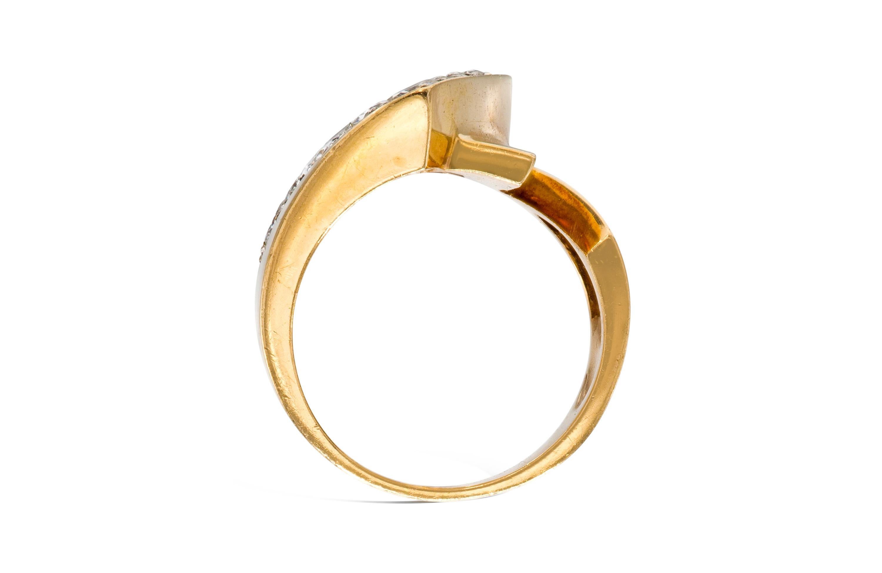 Vintage 1970er Gold und 2,20 Karat Diamantring im Zustand „Gut“ im Angebot in New York, NY