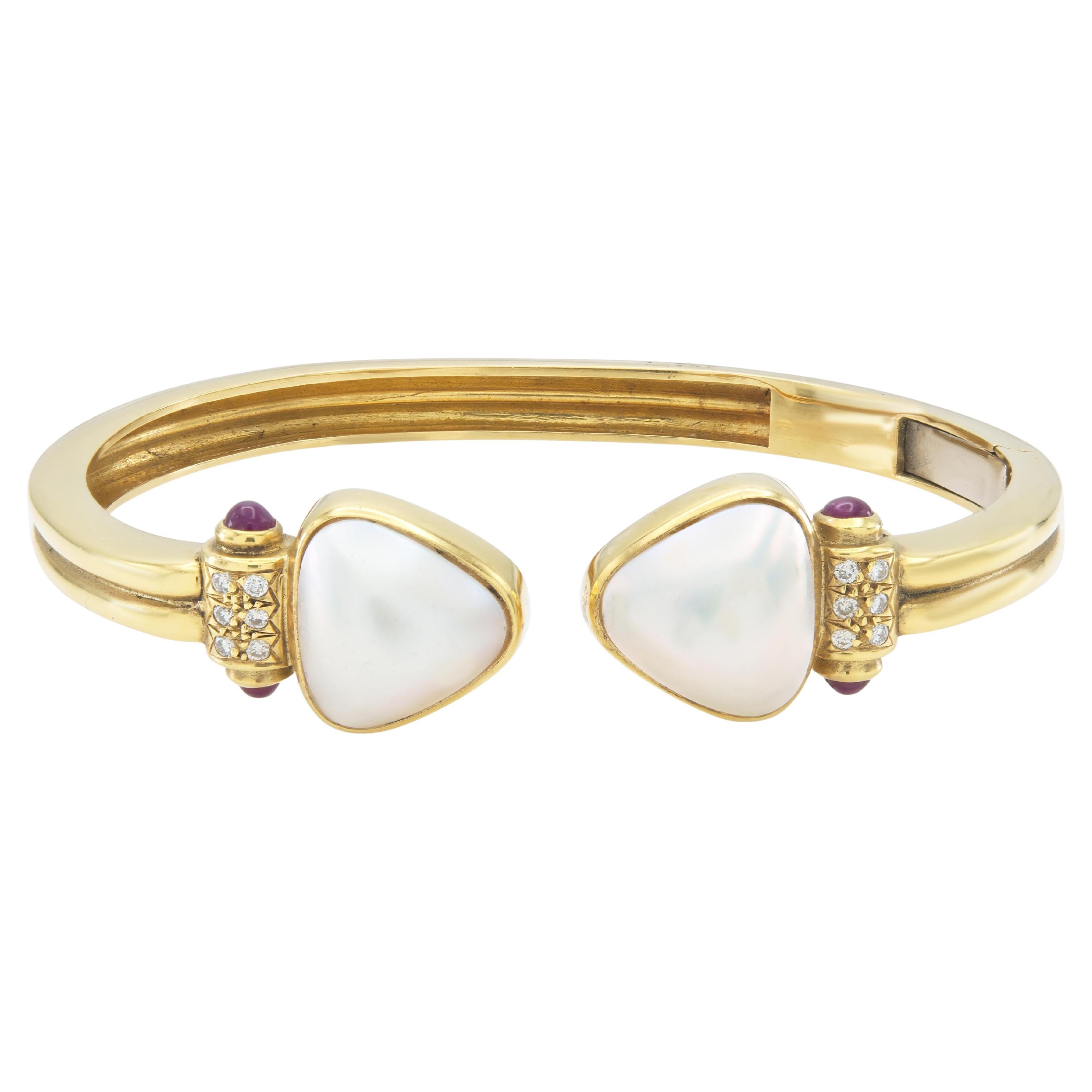 Bracciale vintage anni
70 in oro e perle