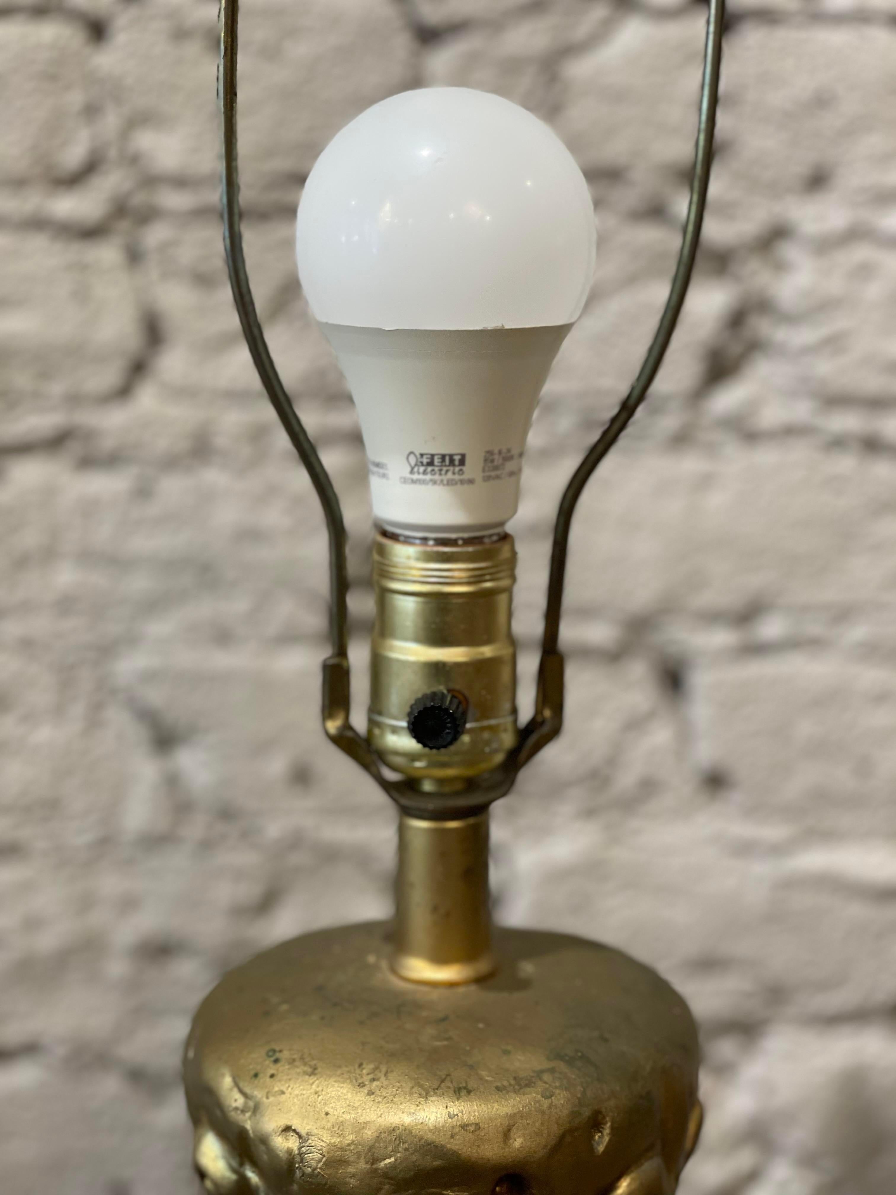 Mid Century Vintage 1970s Gold Gilt Huge Lamps - a Pair For Sale 1