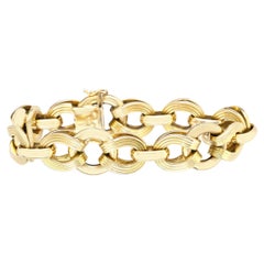 Bracelet à maillons dorés vintage des années 1970