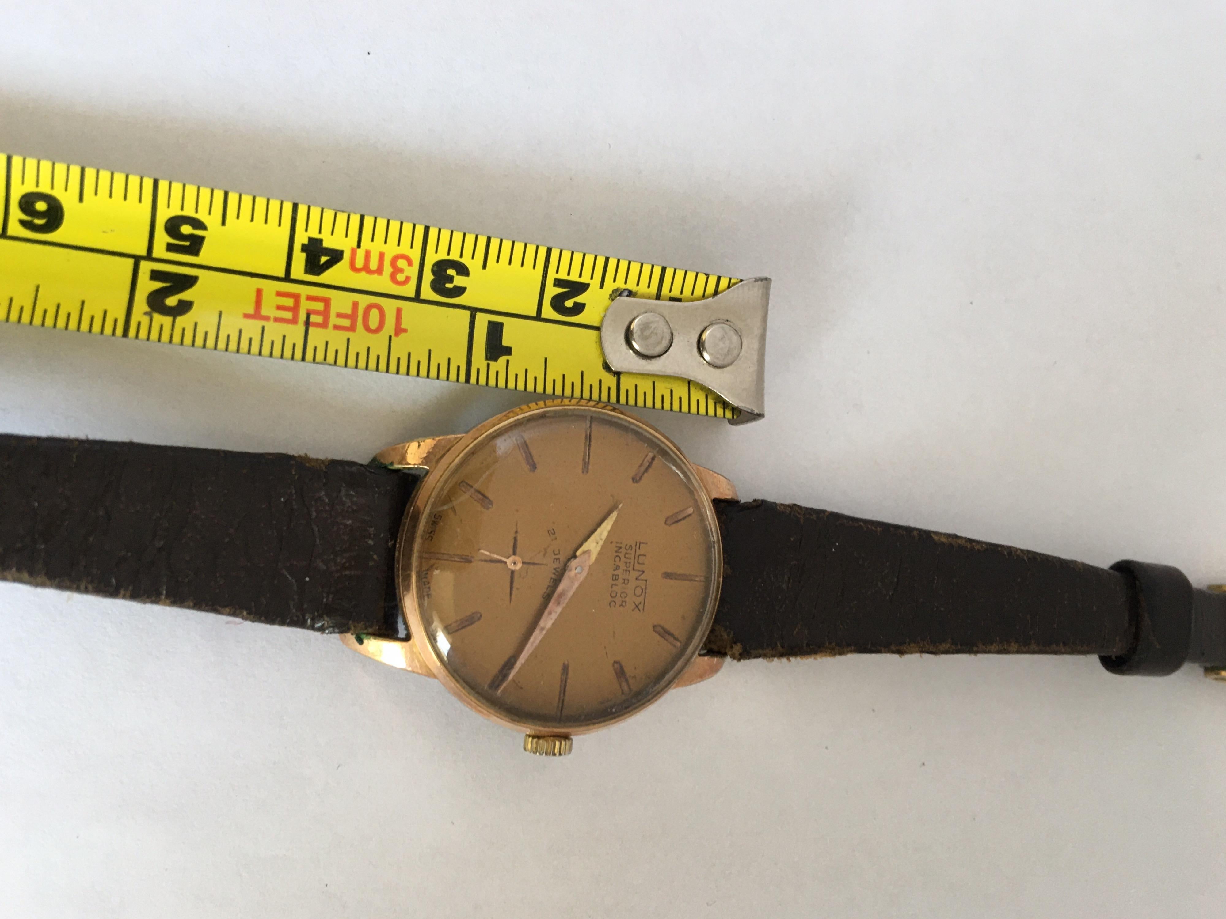 Vintage 1970s Gold-Plated Ladies Mechanical Watch  For Sale 3