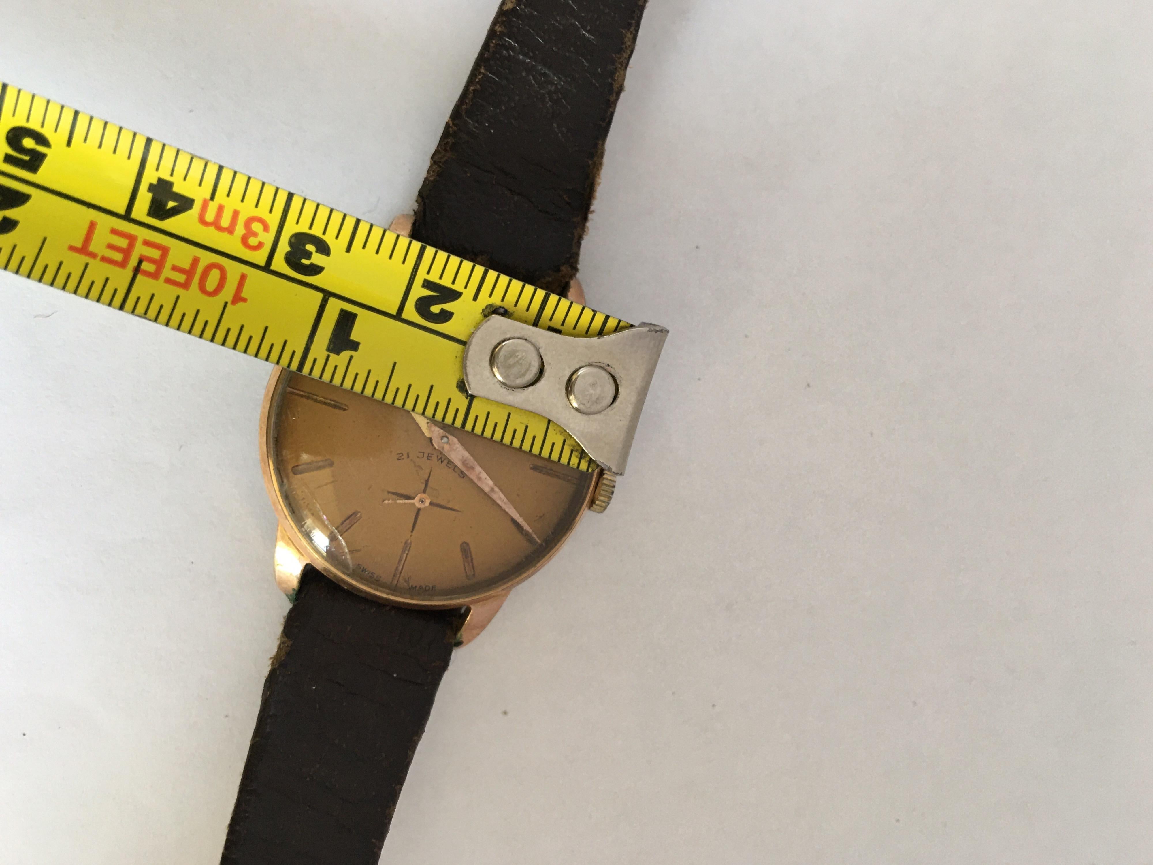 Vintage 1970s Gold-Plated Ladies Mechanical Watch  For Sale 4