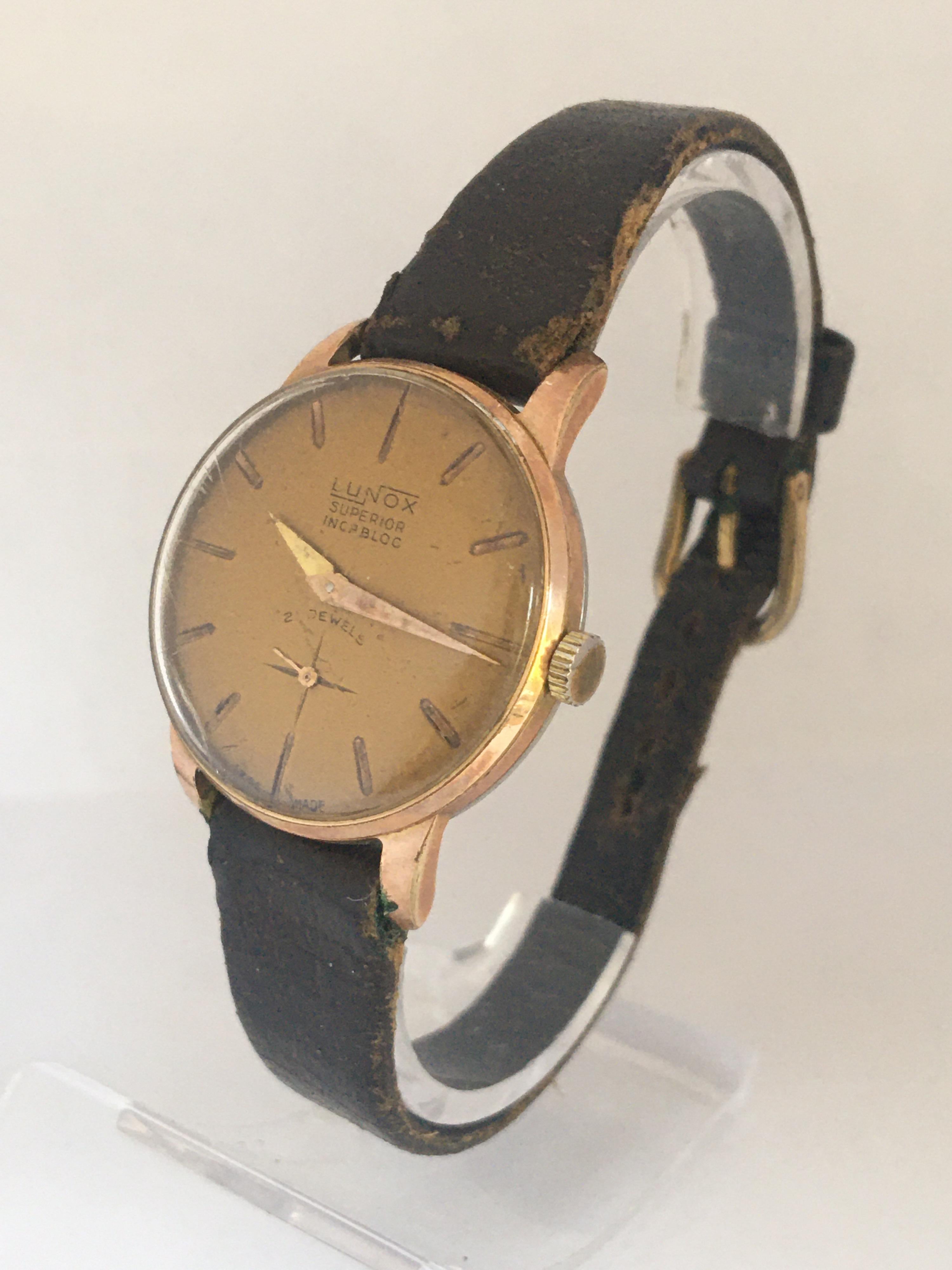 Vintage 1970s Gold-Plated Ladies Mechanical Watch  For Sale 5