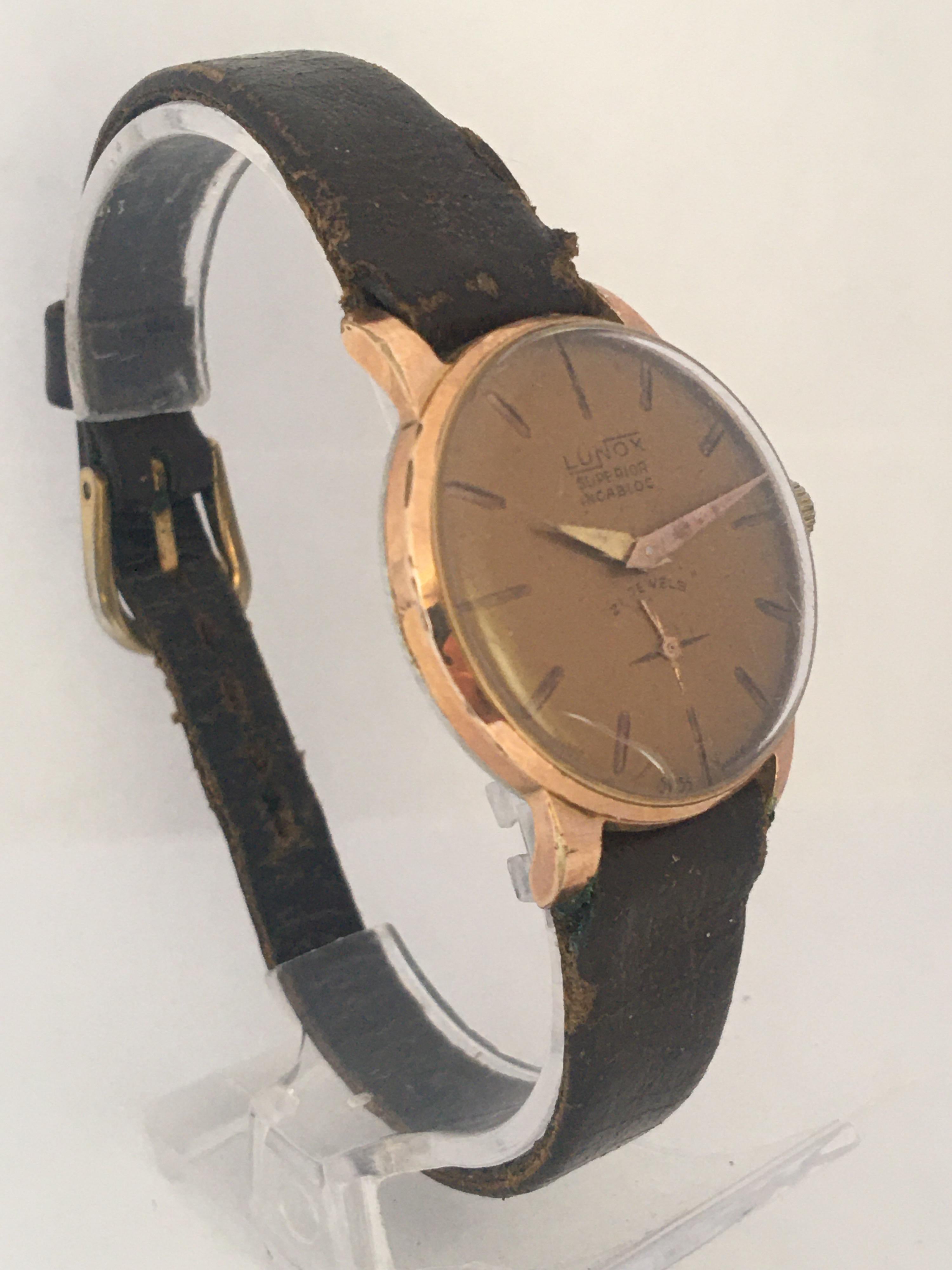 Vintage 1970s Gold-Plated Ladies Mechanical Watch  For Sale 6