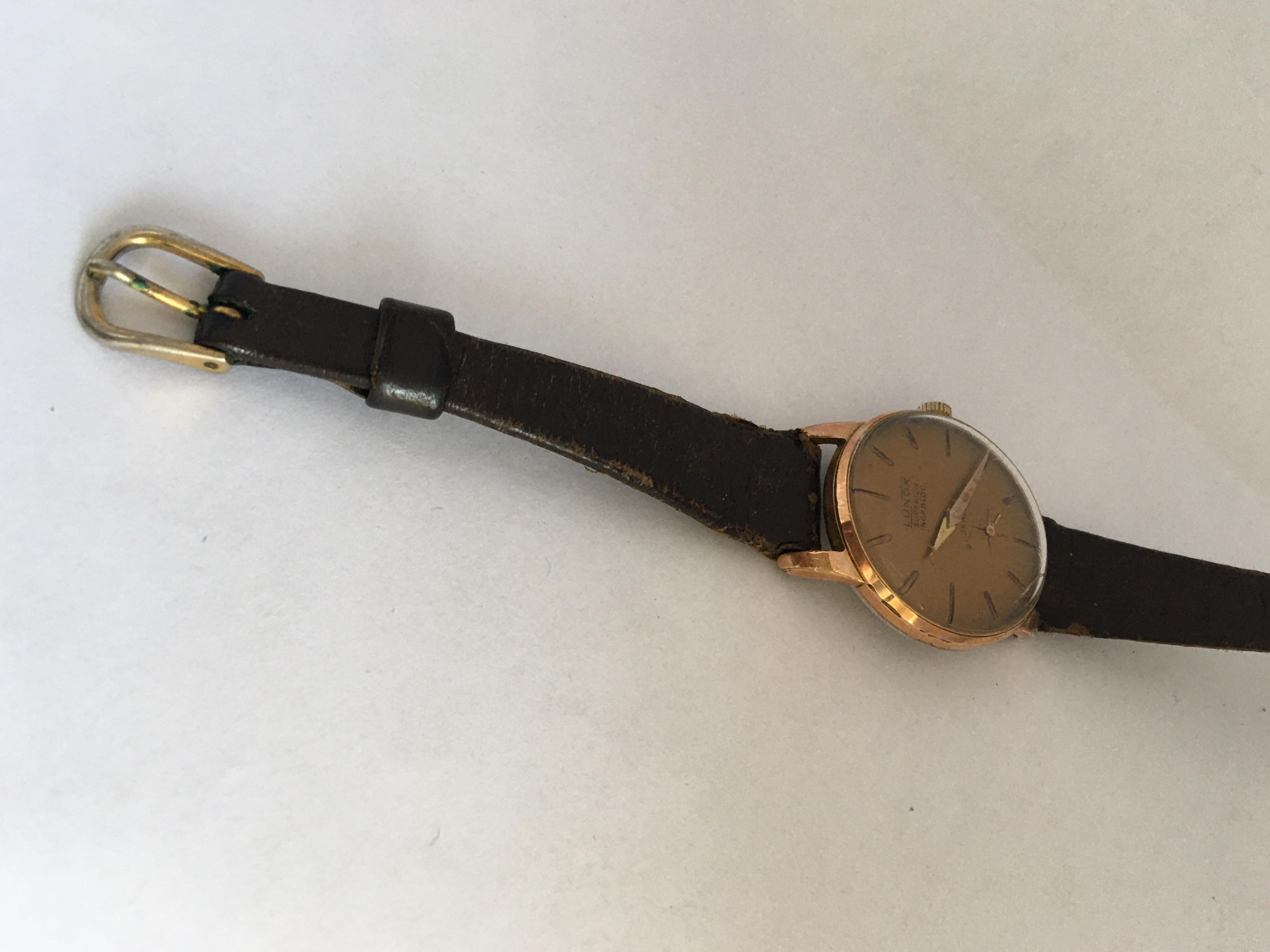 Vintage 1970s Gold-Plated Ladies Mechanical Watch  For Sale 2