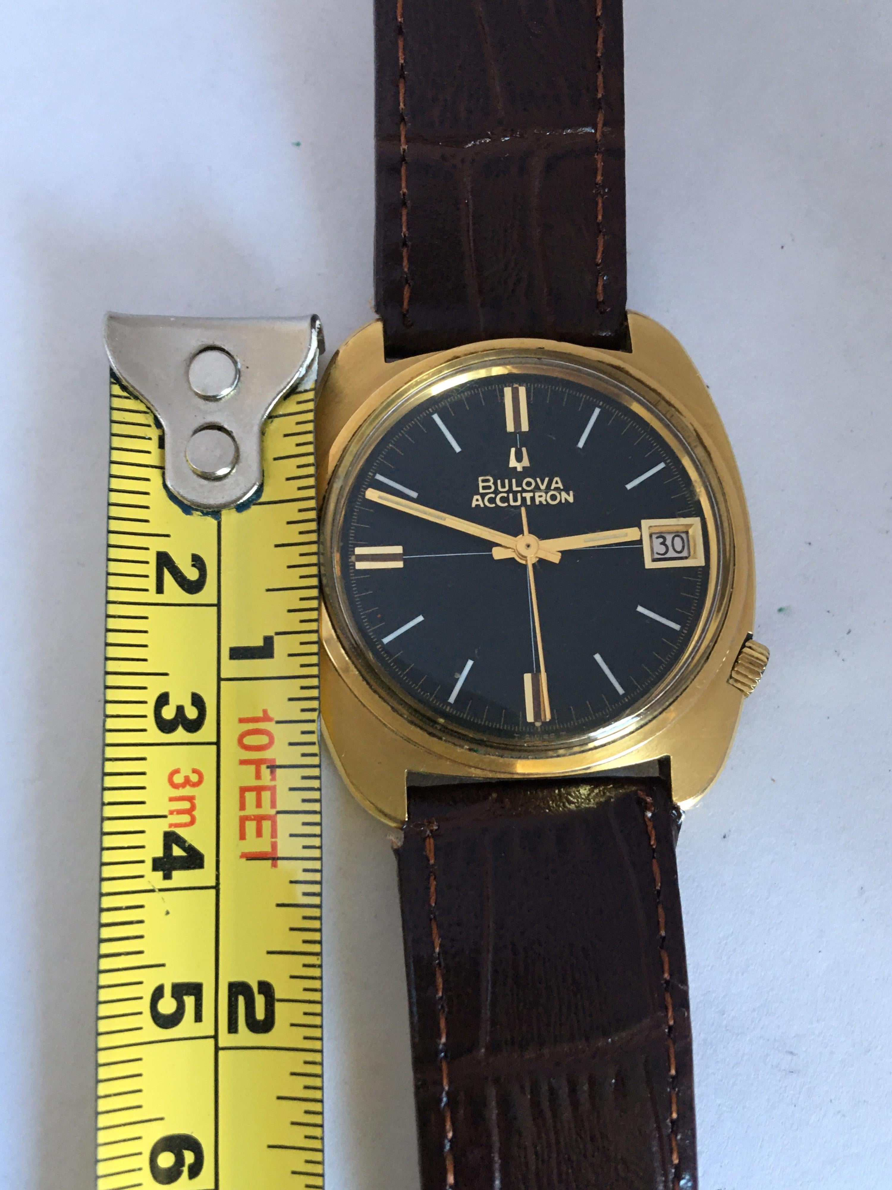 Vintage 1970s Gold-Plated Bulova Accutron Gent Watch 1