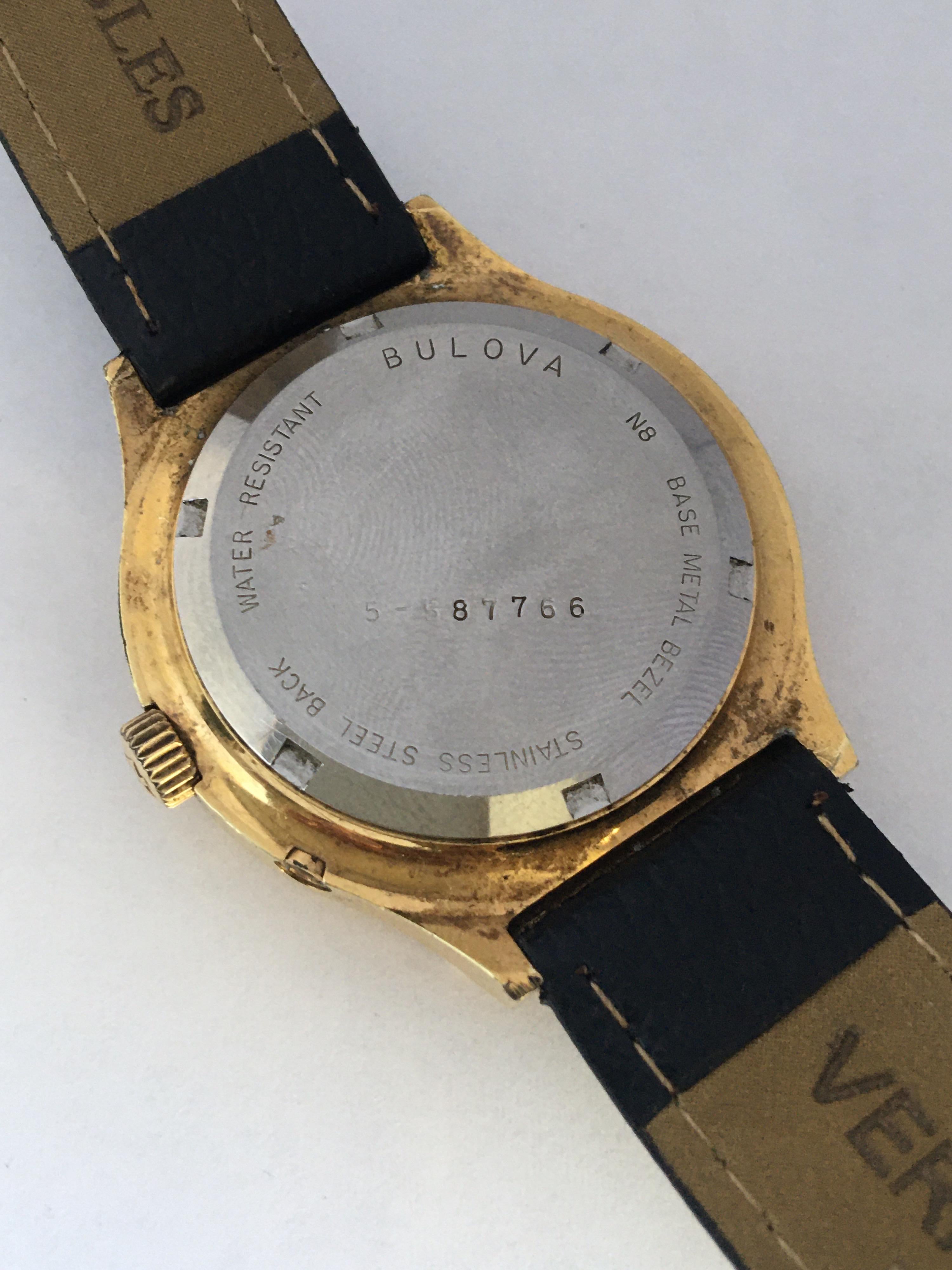 Vintage 1970s Gold-Plated Bulova Accutron Men's Watch For Sale 6