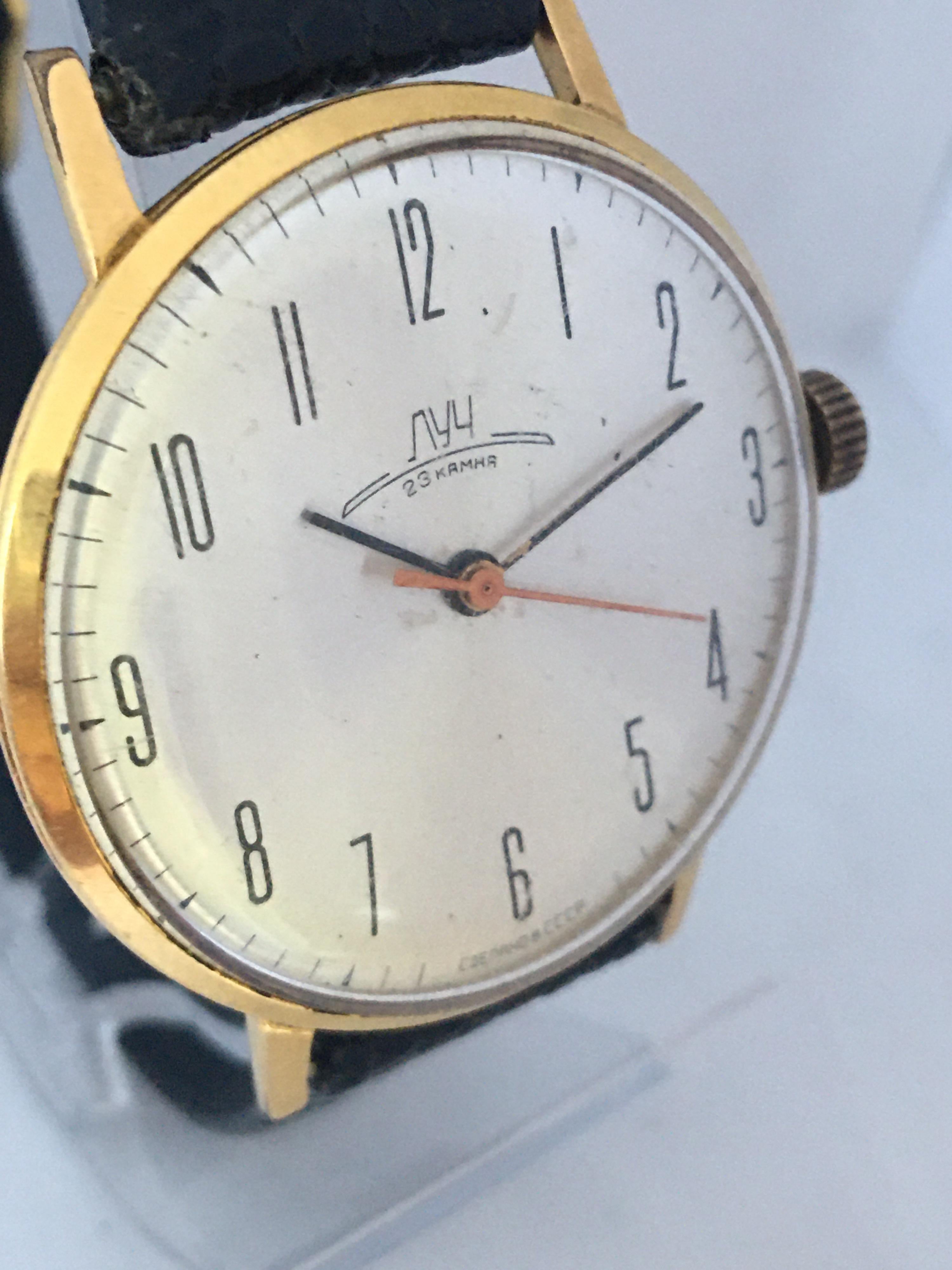 Vintage 1970s Gold-Plated Mechanical Watch For Sale 6