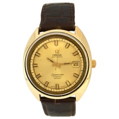 Retro 1970s Gold-Plated SS Back Omega Automatic Seamaster Cosmic 2000 Watch