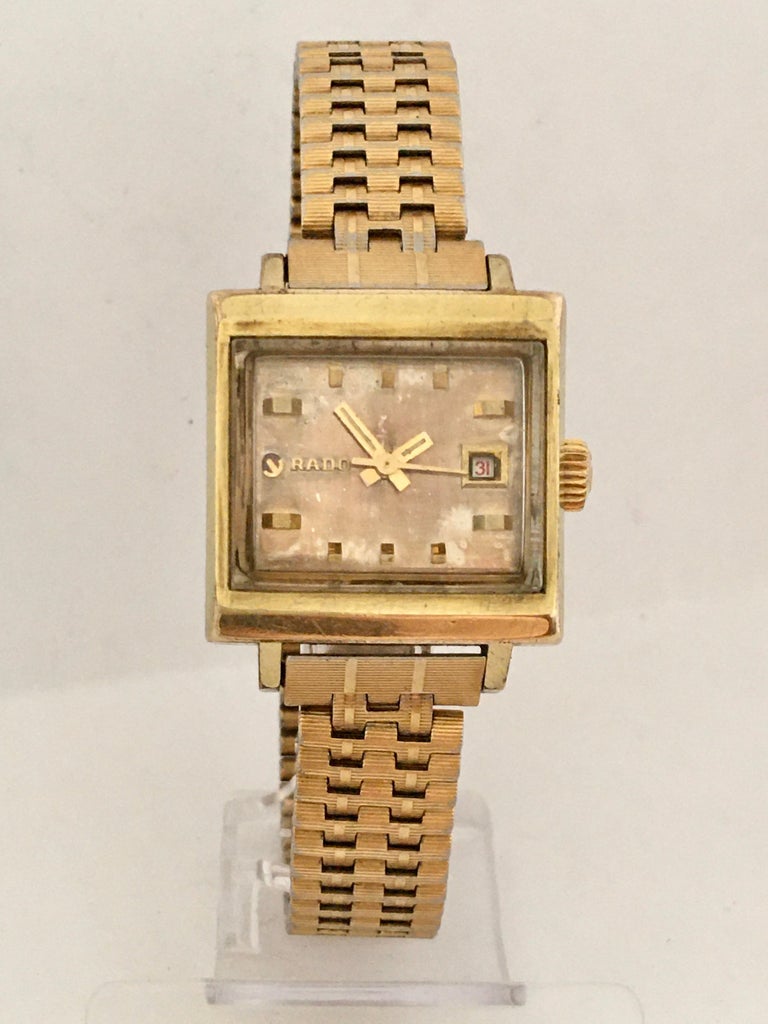 Vintage 1970s Gold-Plated / Stainless Steel Rado Automatic ...