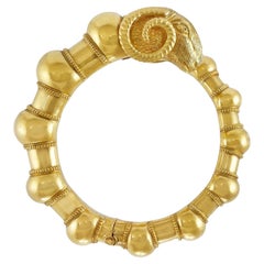 Vintage 1970s Gold Ram Bracelet