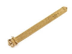 Vintage 1970s Gold Scale Buckle Bracelet