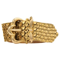 Bracelet vintage des années 1970 avec boucle en or