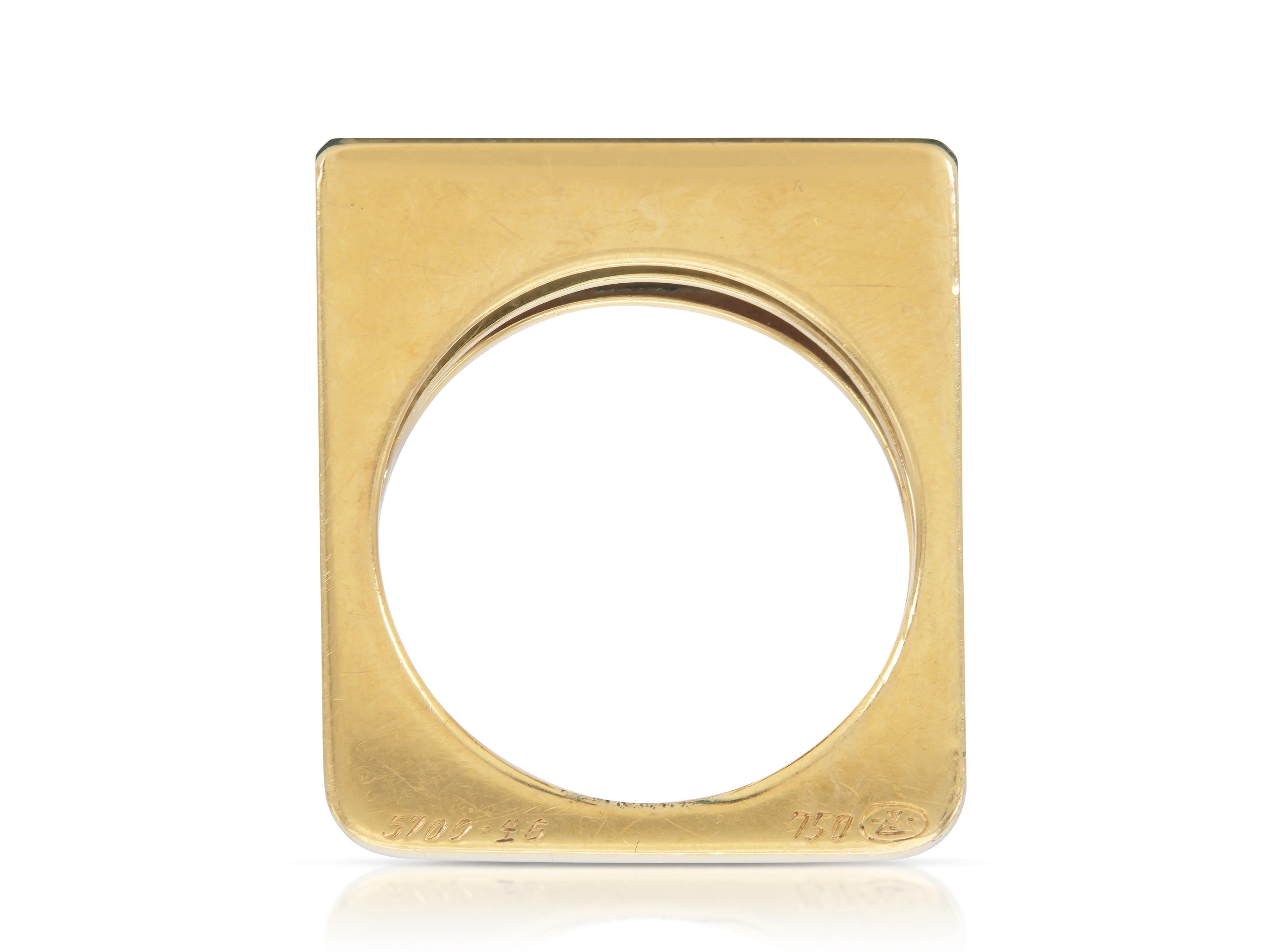 Vintage 1970er Gubelin Jade-Ring aus Karneol und Nephrit im Zustand „Gut“ im Angebot in New York, NY