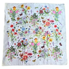 Écharpe Gucci Flora vintage des années 1970, inutilisée