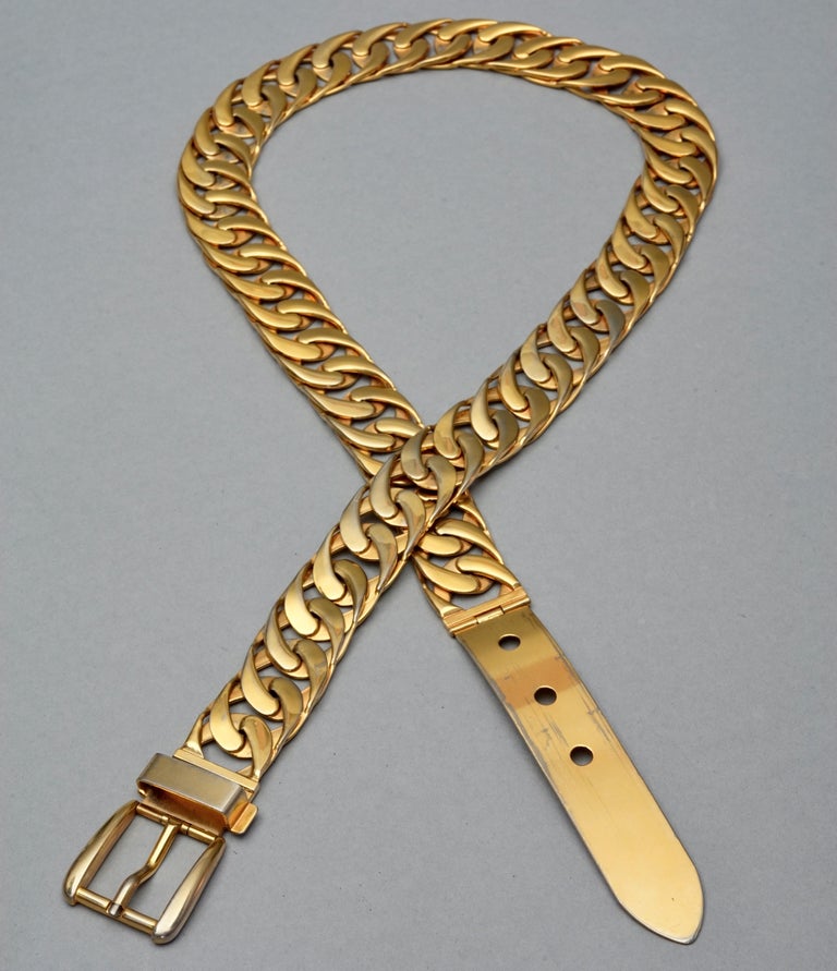 Vintage 1970s GUCCI Gold Chain Buckle Belt at 1stDibs  display picture 2