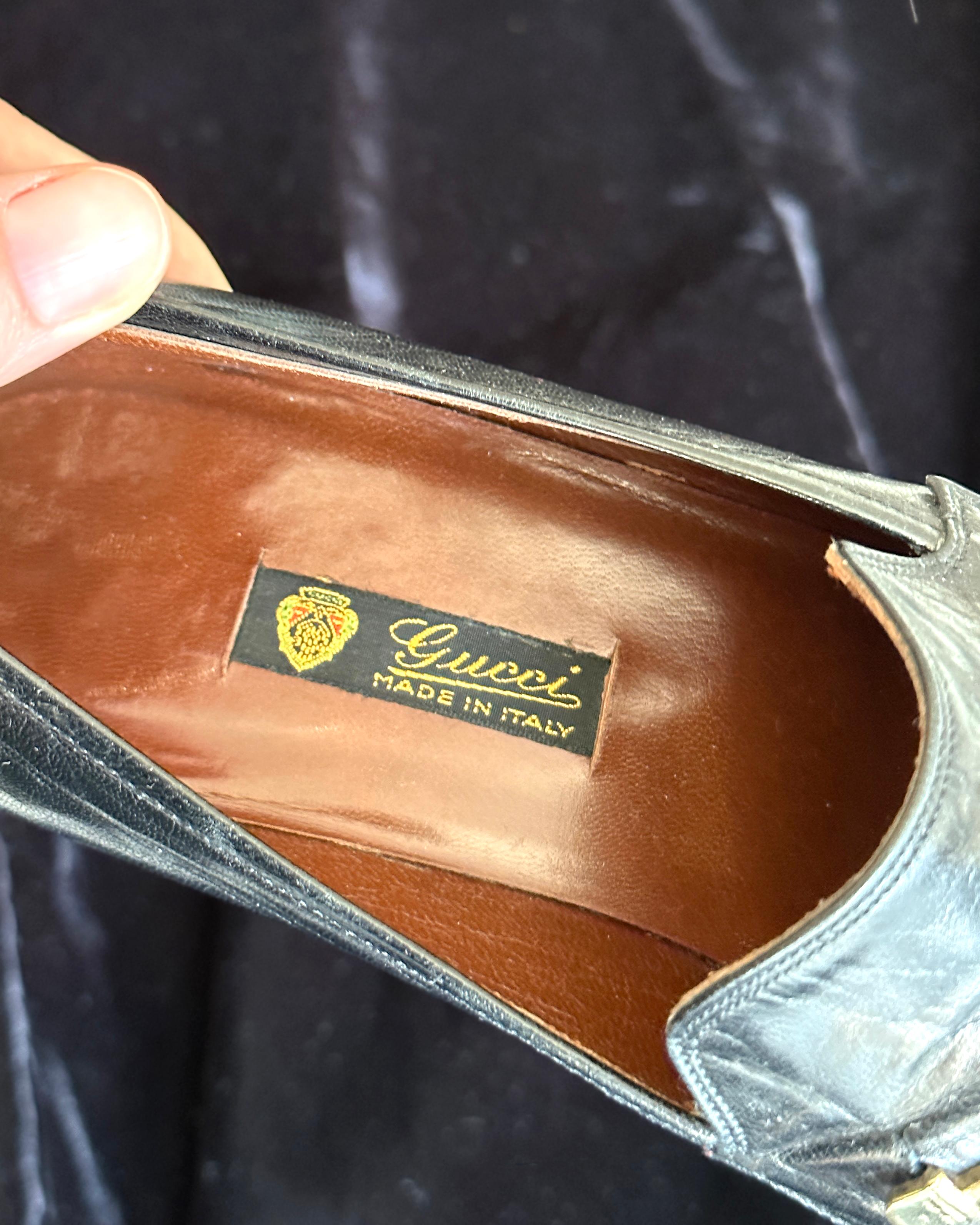 VINTAGE 1970s GUCCI HEELED LOAFERS 5