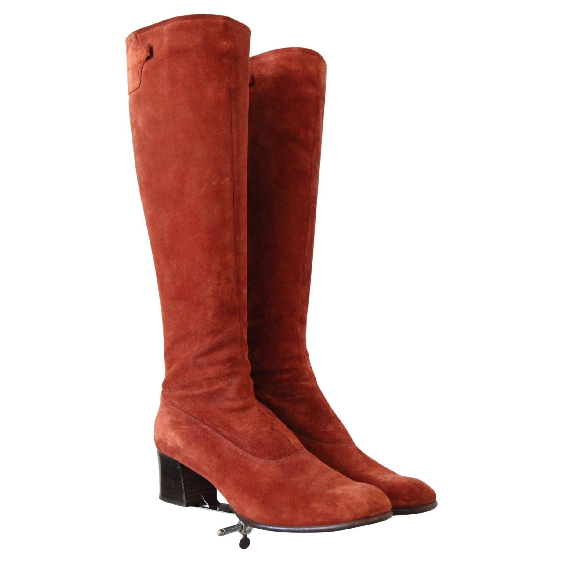 Vintage 1970
s Gucci Suede Boots Vintage gucci boots leather UK 5.5 EU 38 US 7.5