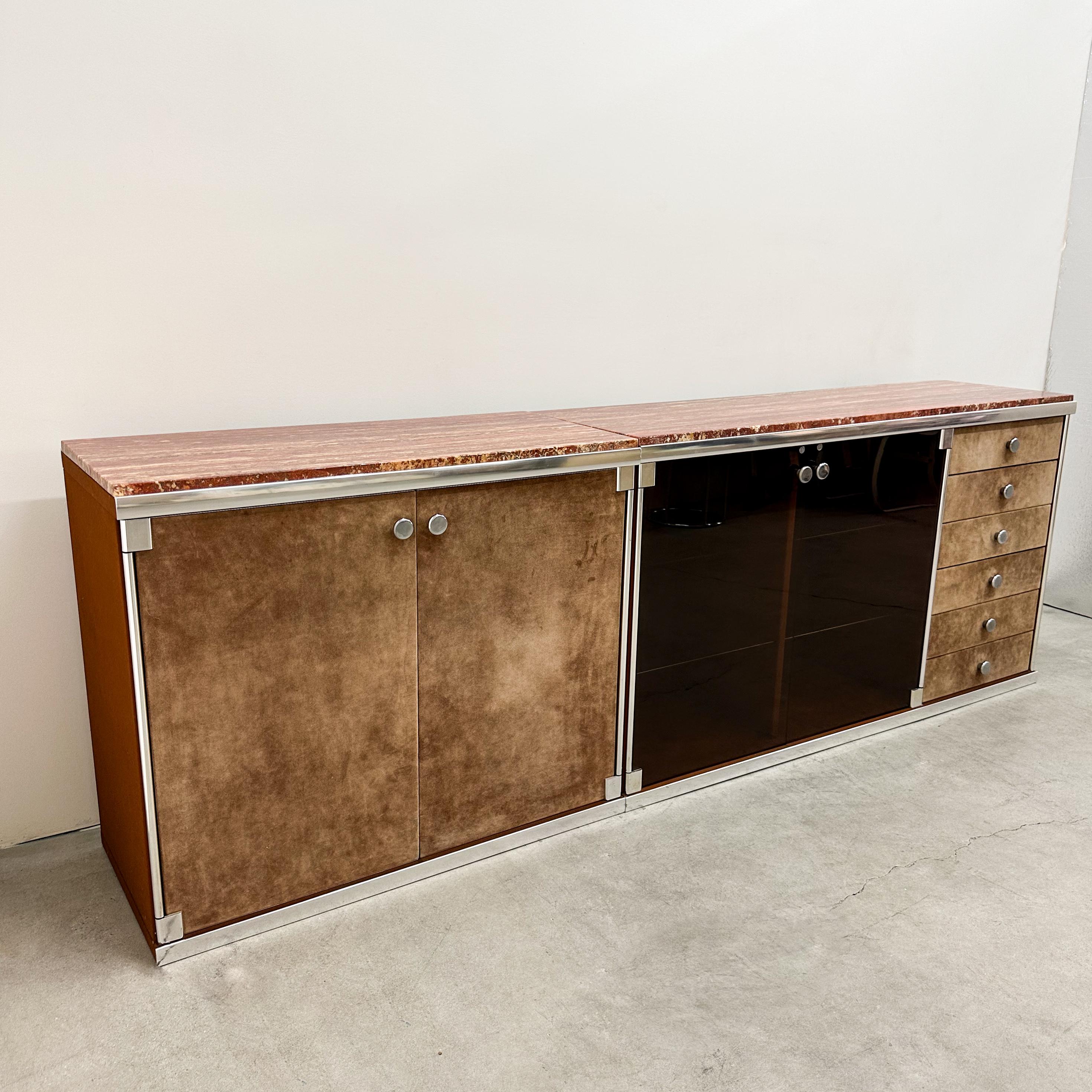 Vintage 1970 Guido Faleschini pour i4Mariani Crédence modulaire 3