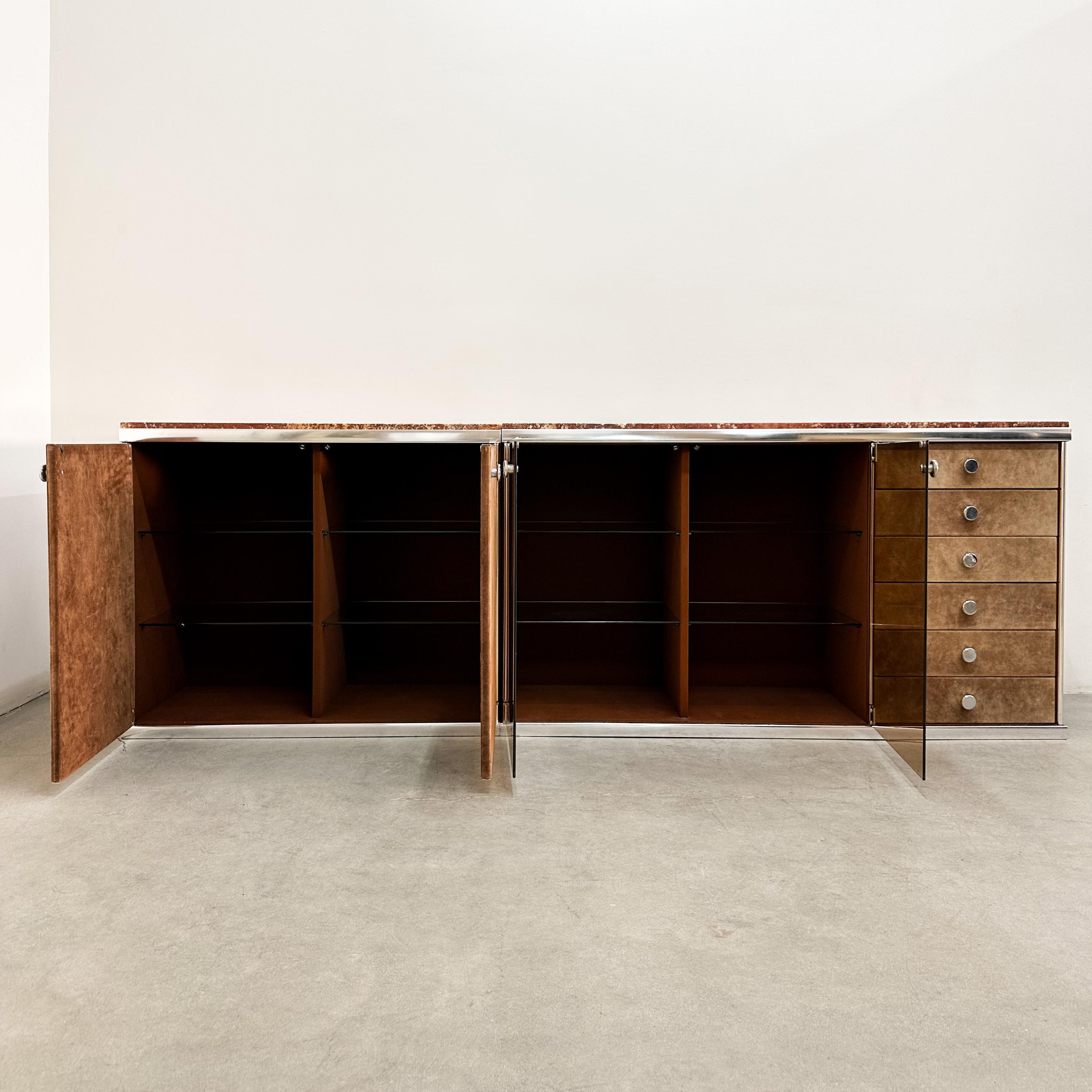 Vintage 1970 Guido Faleschini pour i4Mariani Crédence modulaire 4