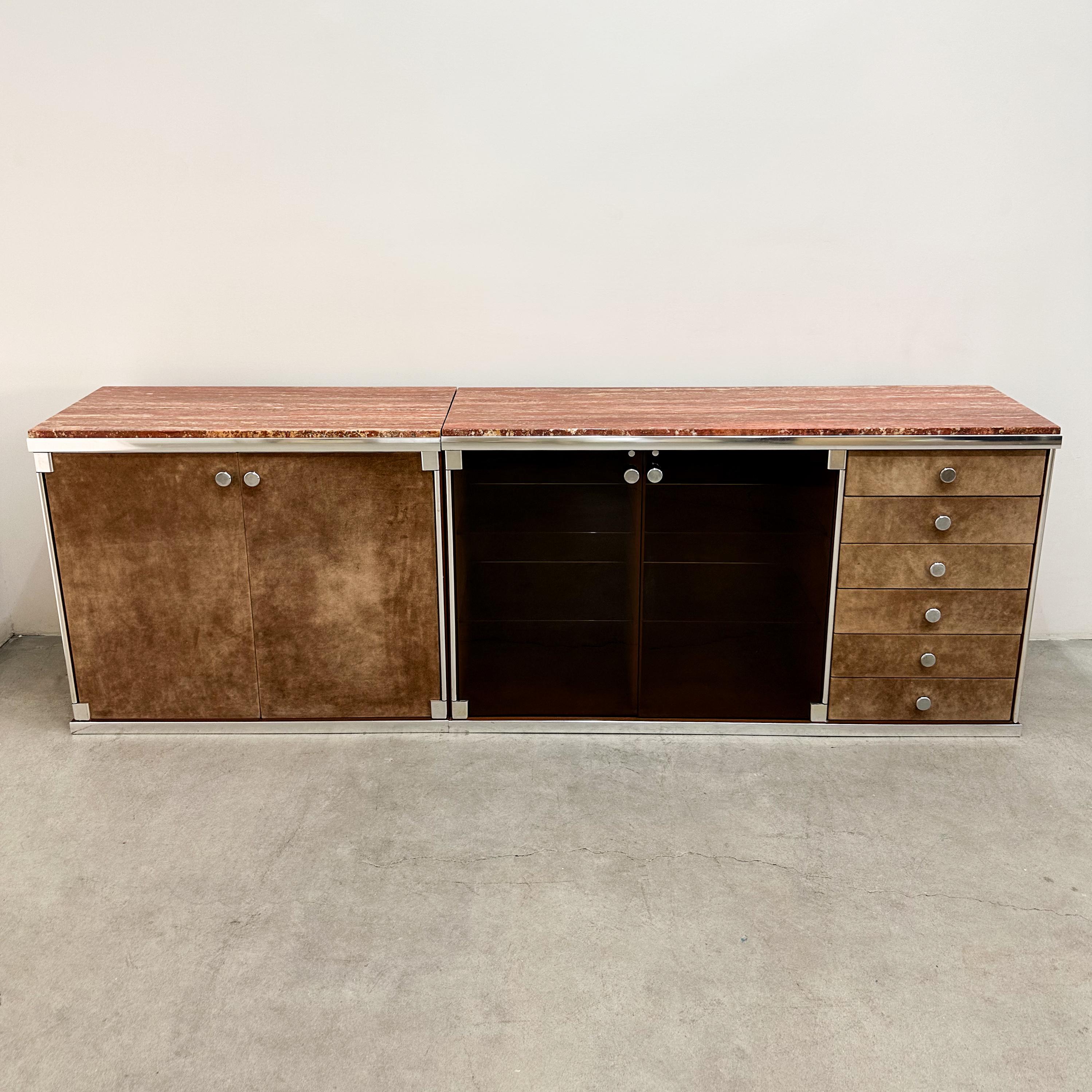 italien Vintage 1970 Guido Faleschini pour i4Mariani Crédence modulaire