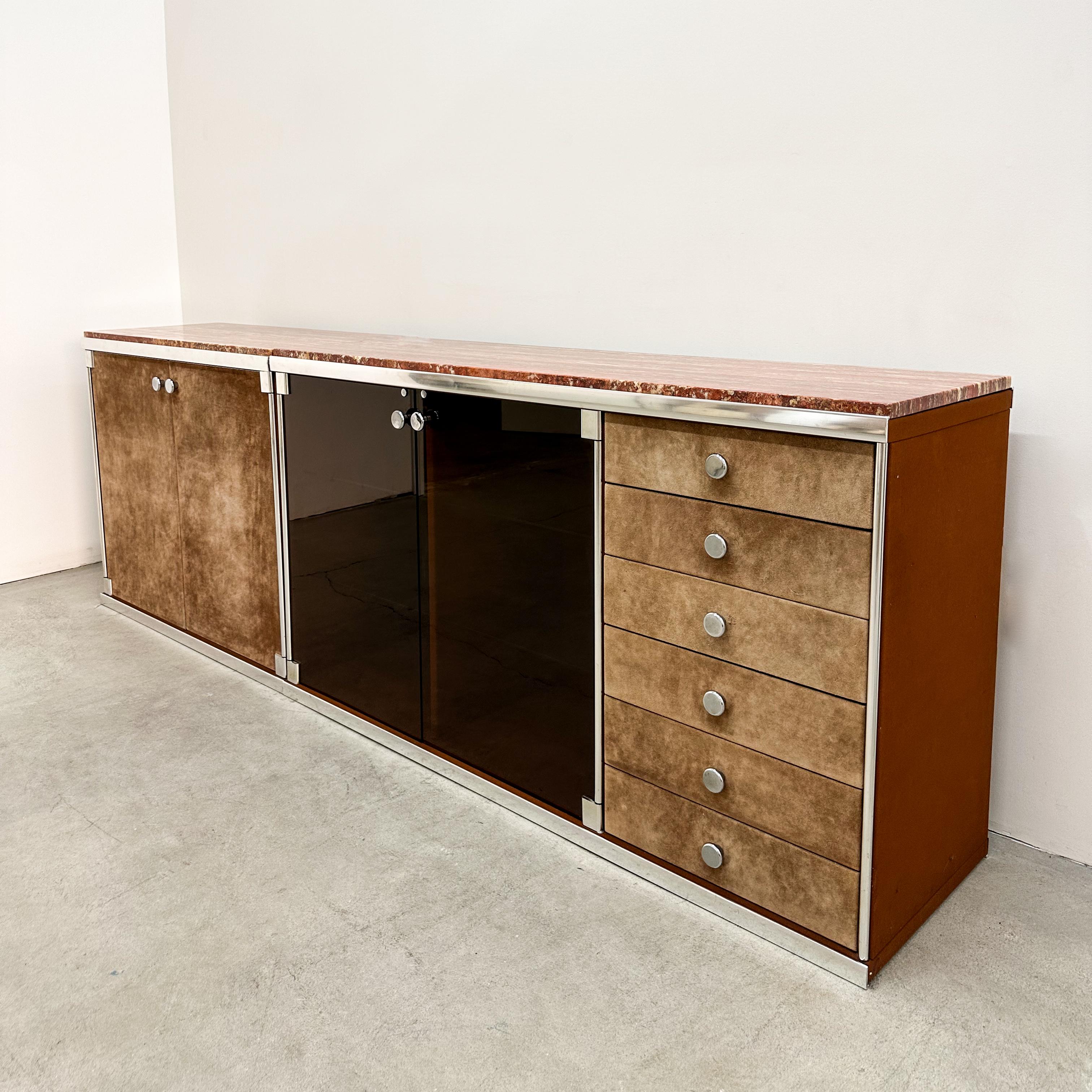 Fin du 20e siècle Vintage 1970 Guido Faleschini pour i4Mariani Crédence modulaire