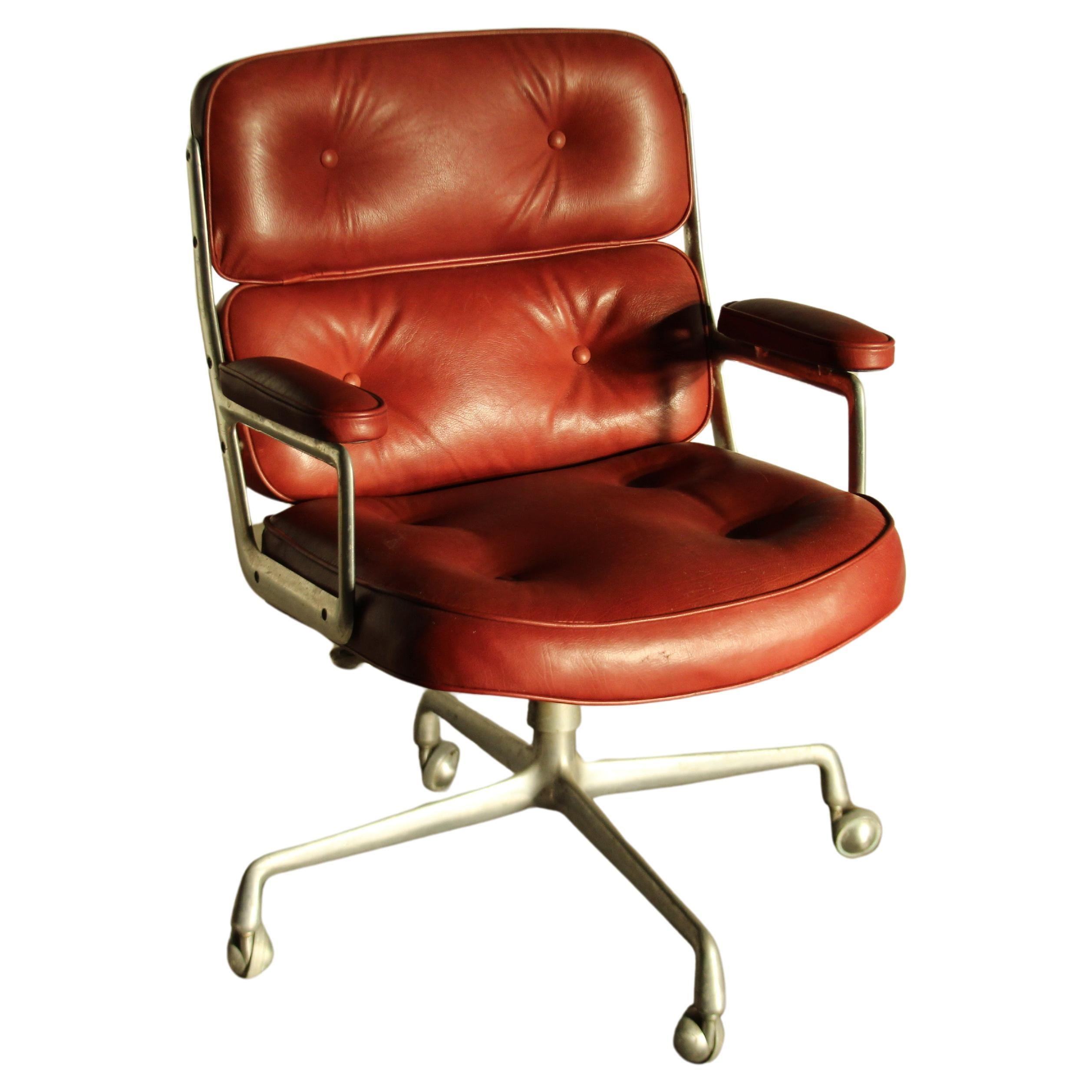 Herman Miller Eames Time Life Executive Chair aus Kalbsleder, 1970er Jahre