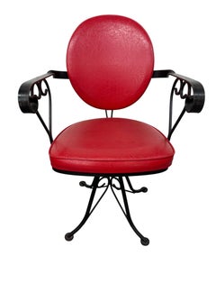 Vintage 1970's Hollywood Regency Style Wrought Iron Dinette Set