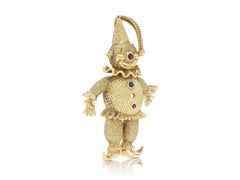 Vintage 1970s Honora Gold Clown Brooch