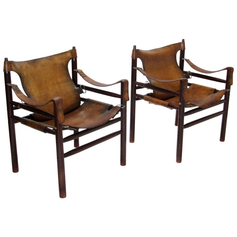 Vintage 1970s Hungarian Safari Armchair in the Manner of Arne Norell ...