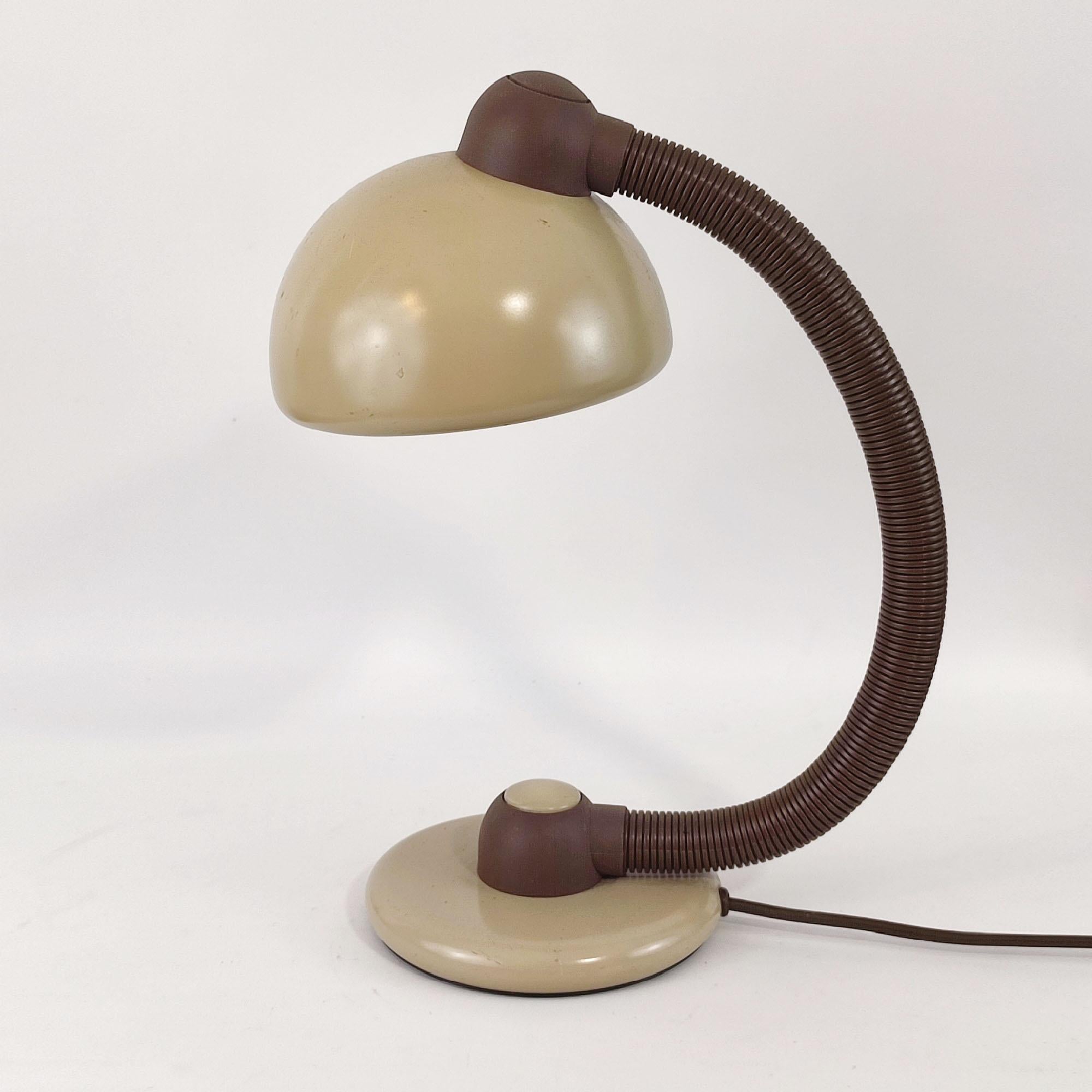 Lámpara de mesa vintage Hustadt Leuchten de los años 70 - Diseño modernista de Alemania Occidental Alemán en venta