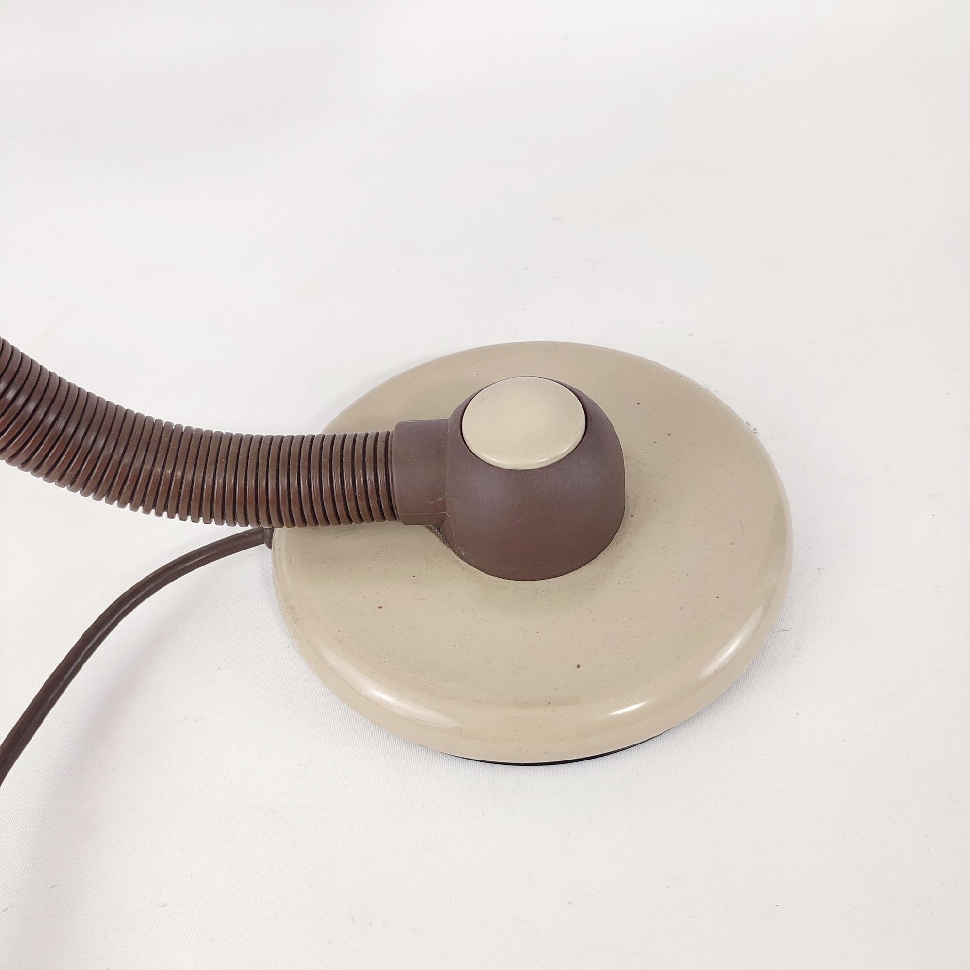 Lámpara de mesa vintage Hustadt Leuchten de los años 70 - Diseño modernista de Alemania Occidental Metal en venta