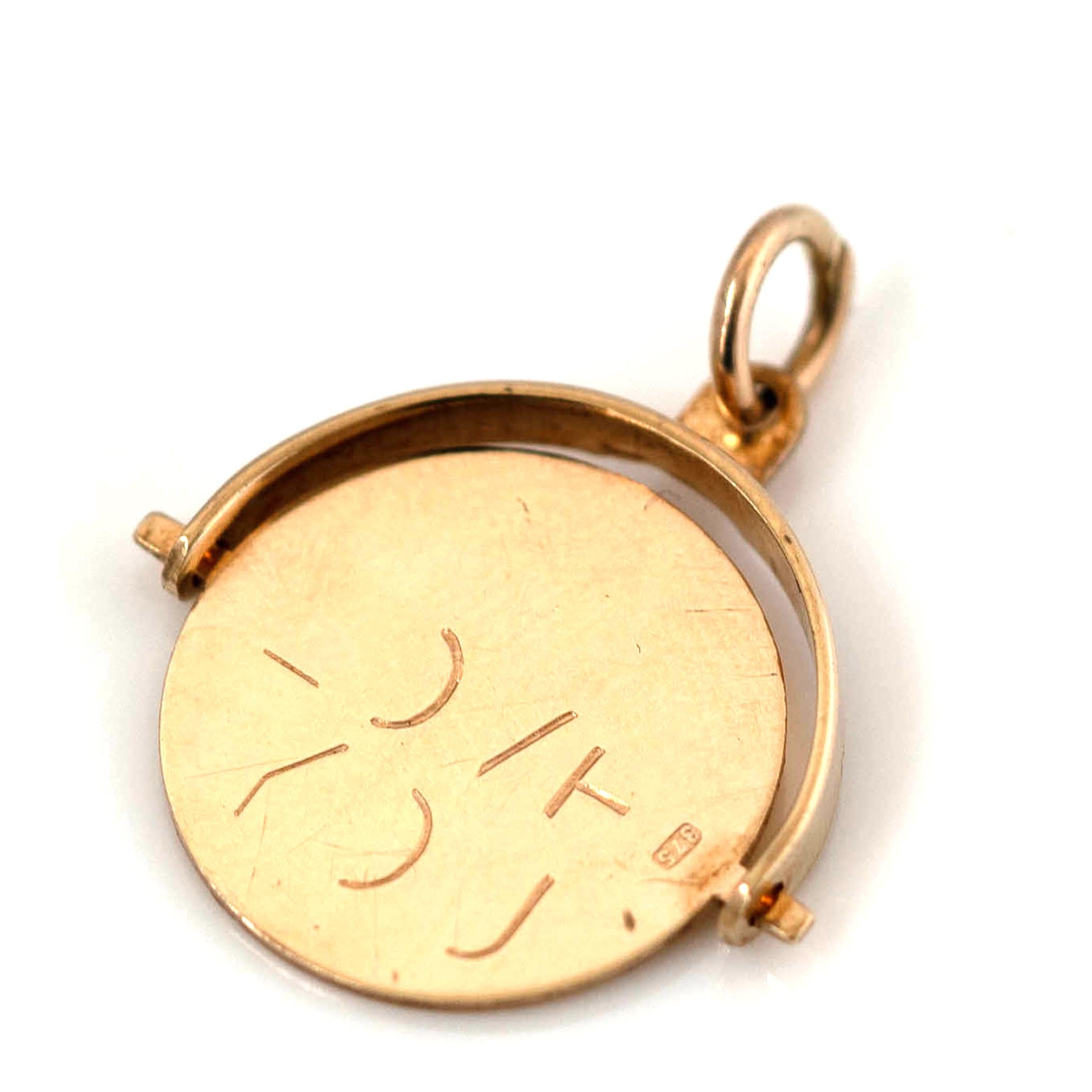 i love you spinner charm