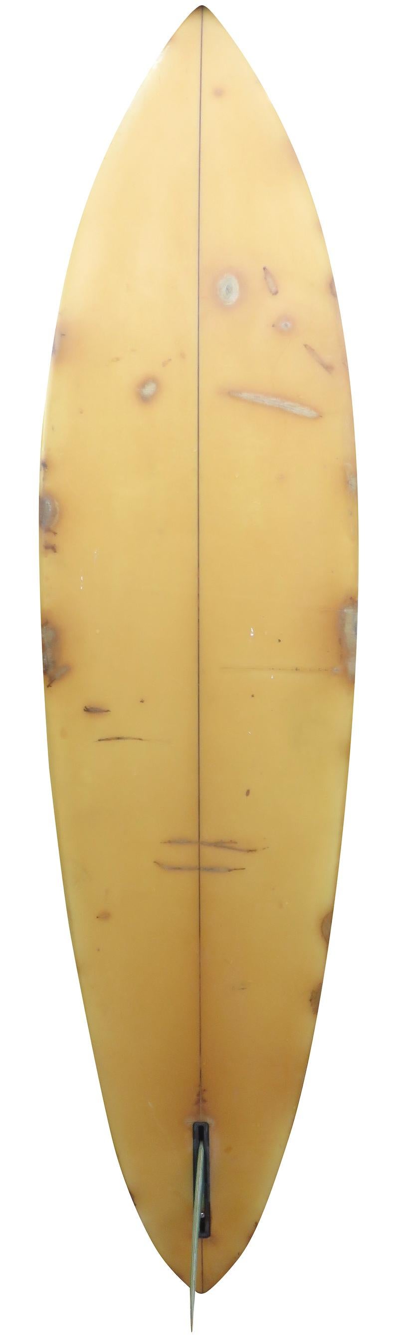 Vintage 1970s Infinity Single Fin Surfboard In Fair Condition In Haleiwa, HI