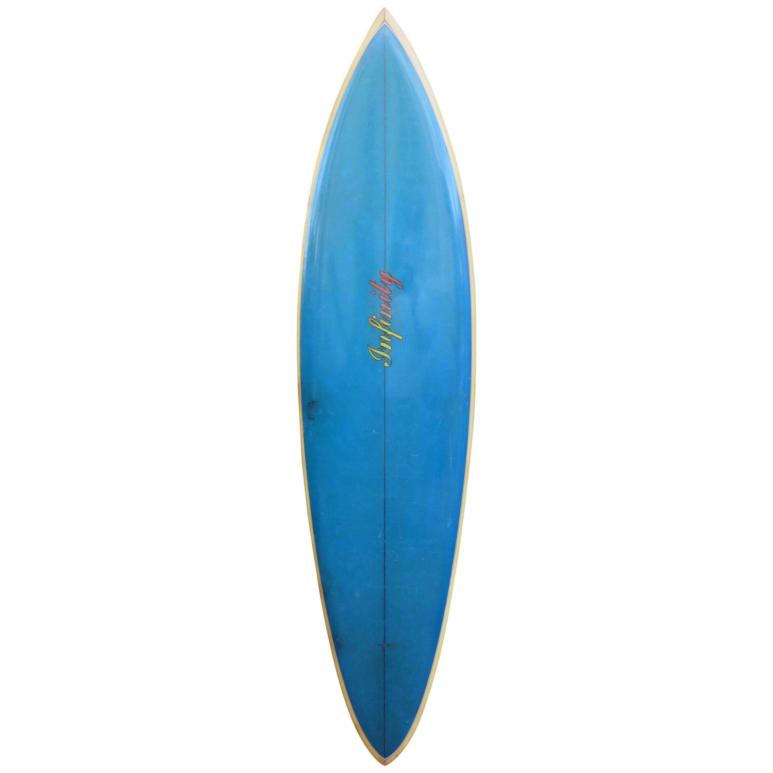 Vintage 1970s Infinity Single Fin Surfboard