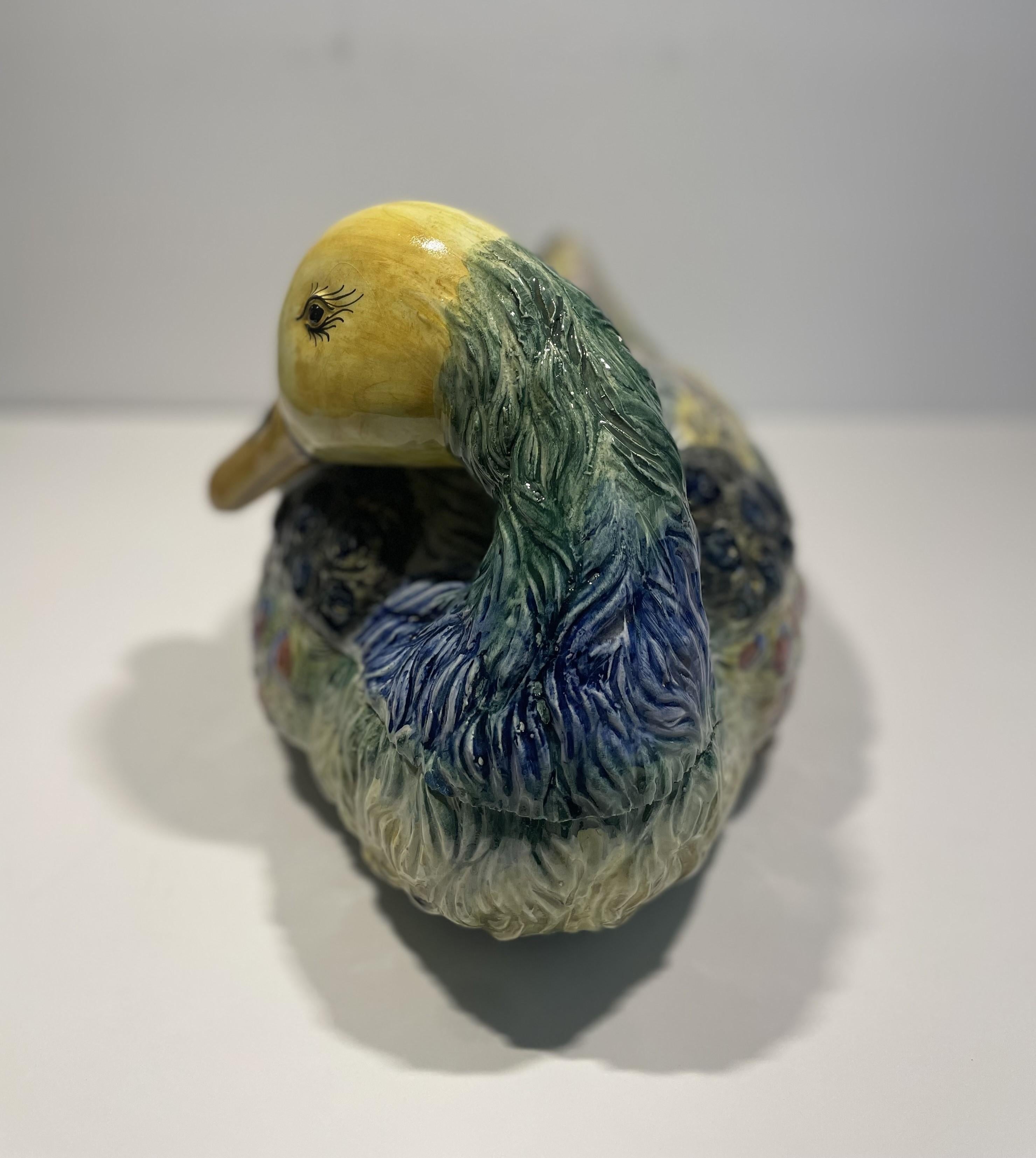 Sopera italiana vintage de los años 70 pintada a mano Cerámico en venta